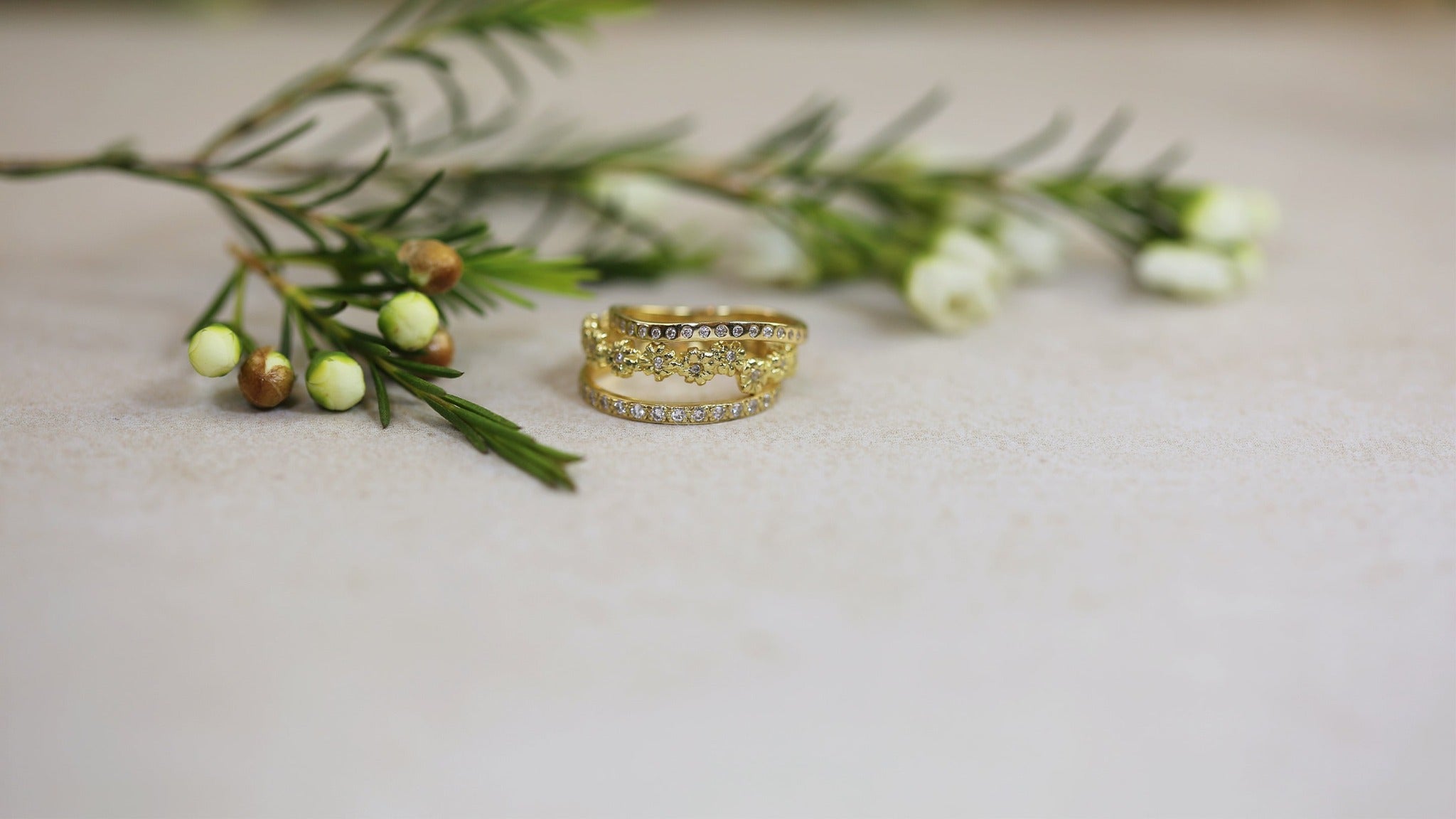 Stone Set Wedding Rings