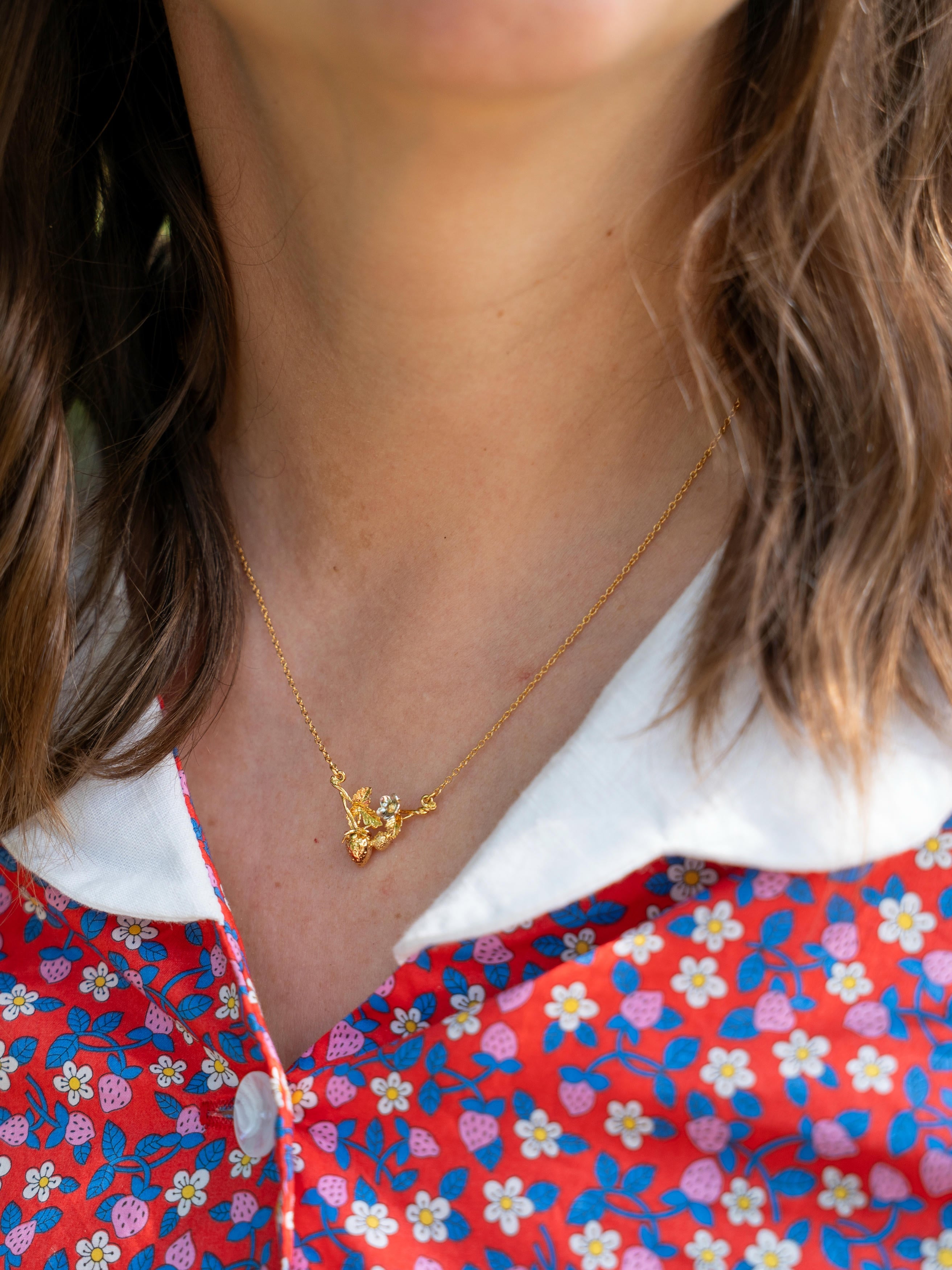 Strawberry Patch Inline Necklace - image 2