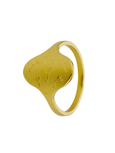 Oval 'Make a Wish' Ring with Engraved Dandelion Fluff