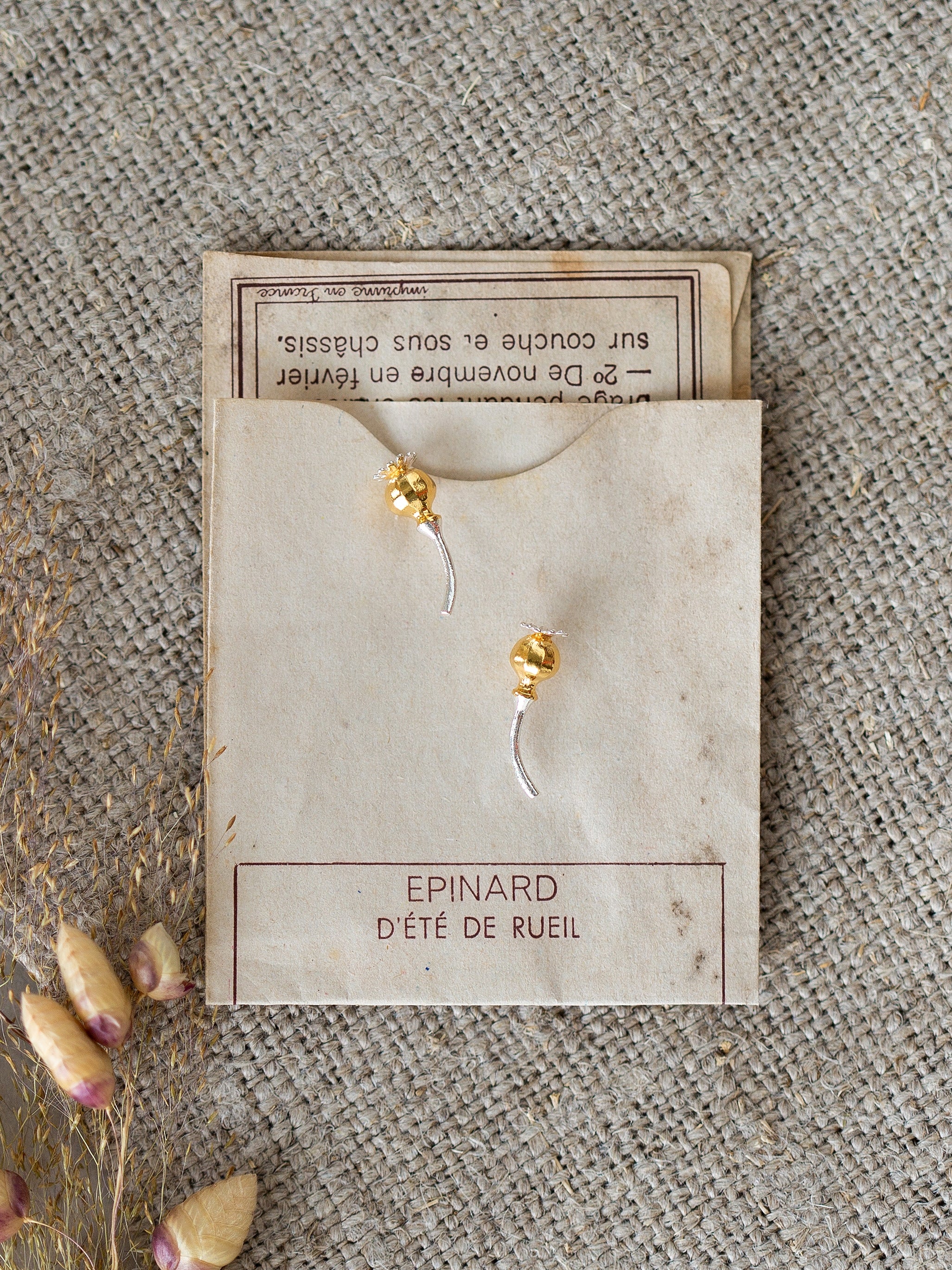 Poppy Head Stud Earrings - image 4