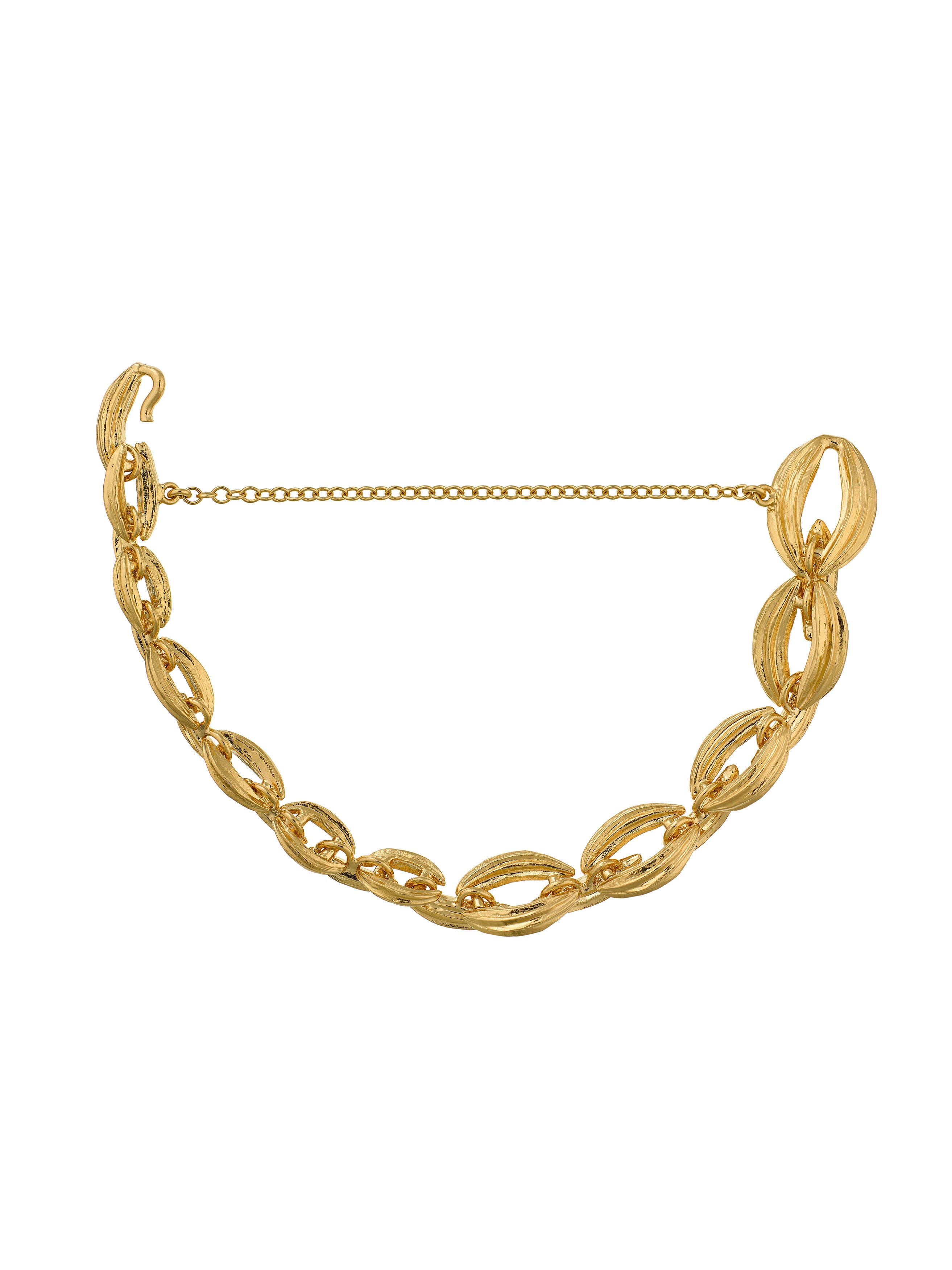 Linked Kissing Seed Graduated Bracelet - image 7 | gold plate