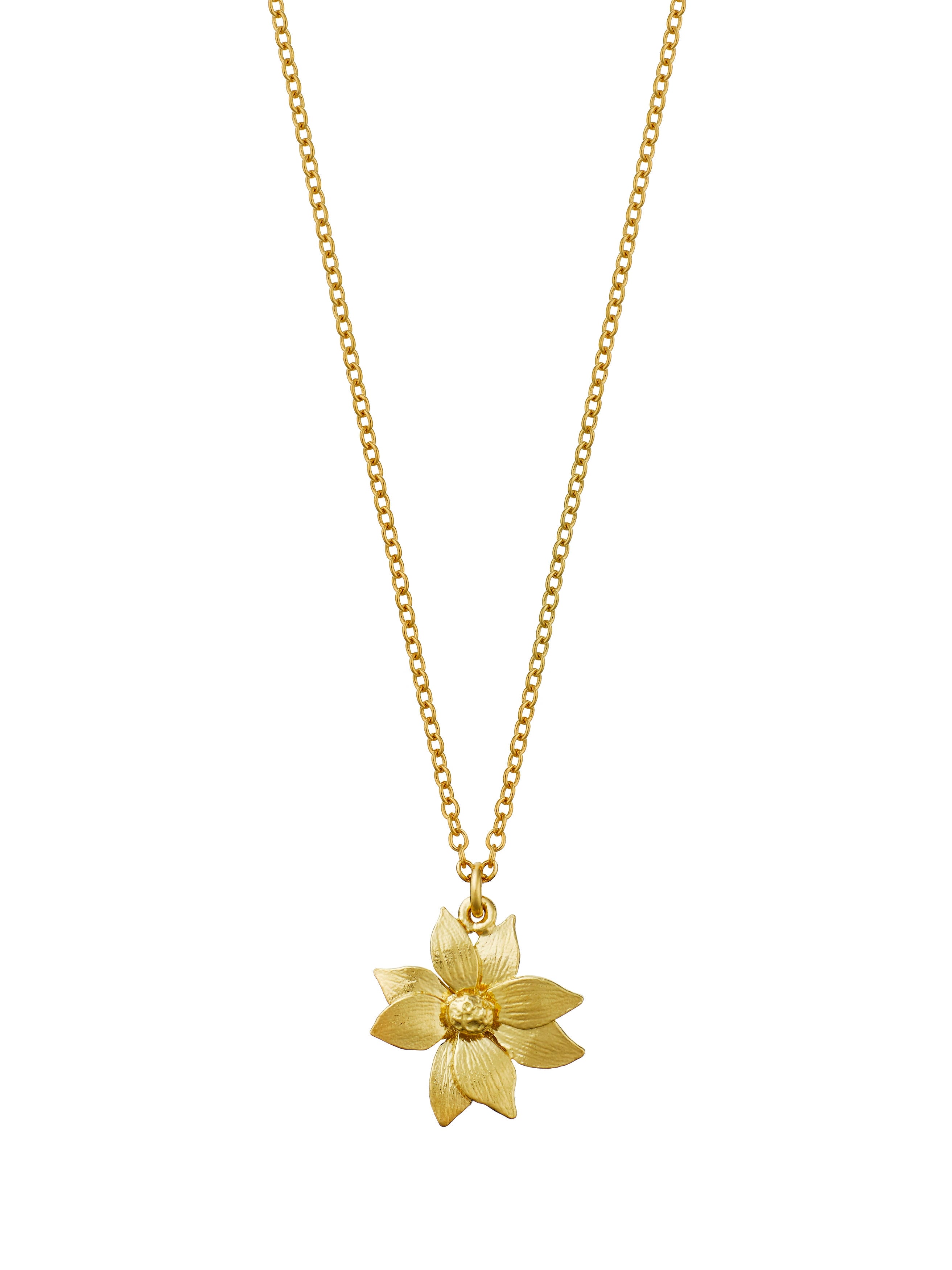 Dahlia Flower Necklace - image 1 | gold plate
