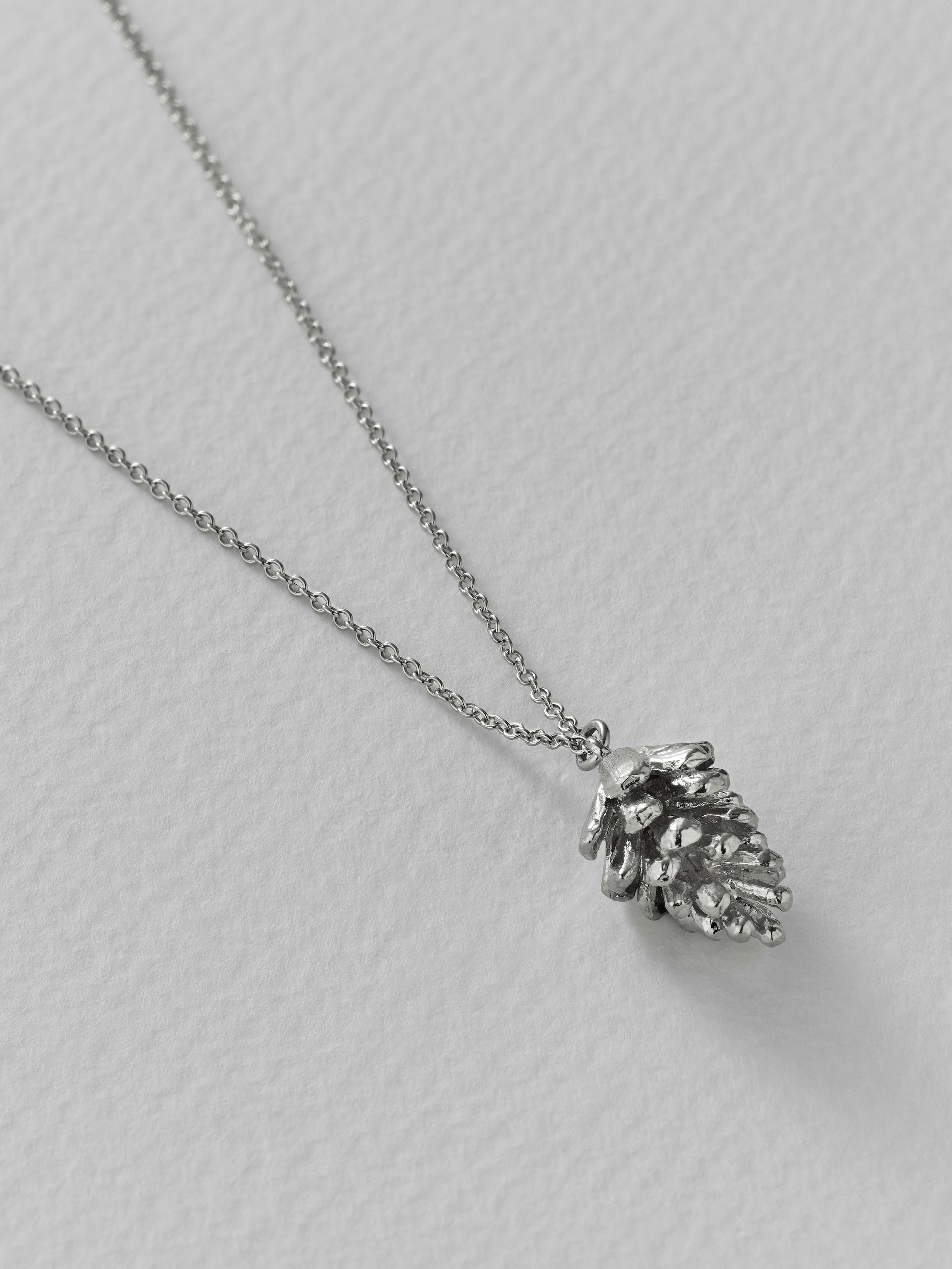 Pinecone Necklace - image 8 | silver