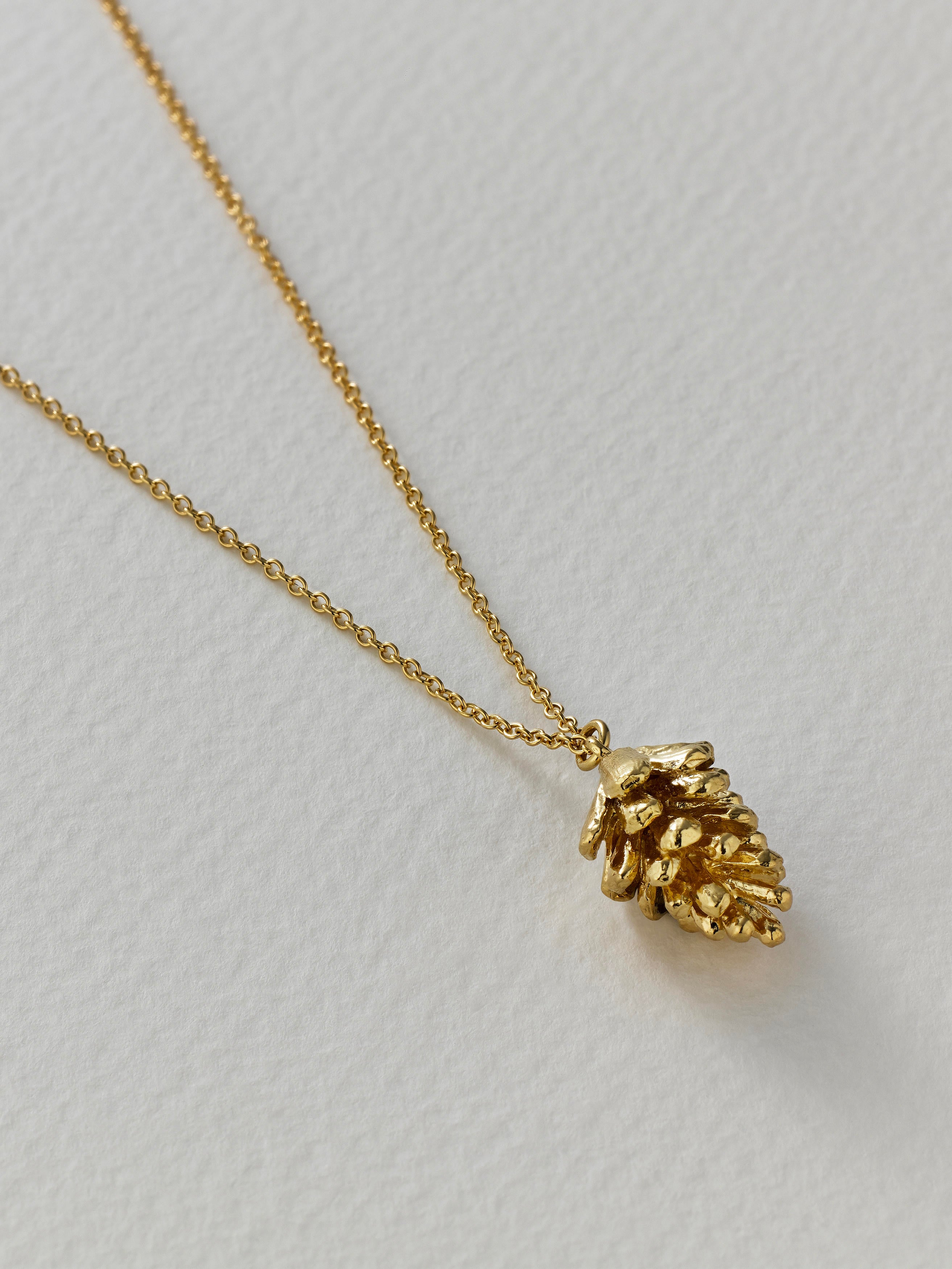 Pinecone Necklace - image 6 | gold plate