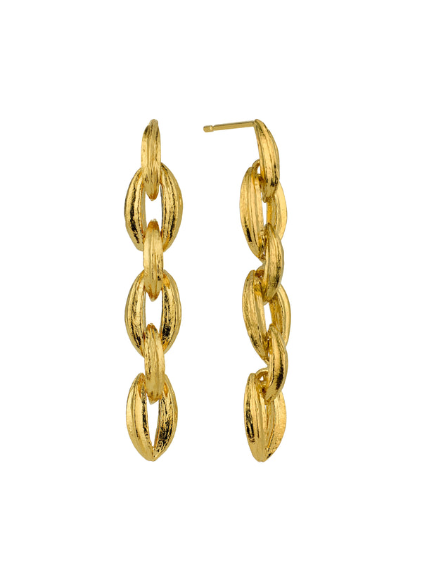Linked Kissing Seed Drop Earrings