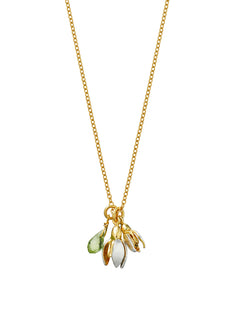 Snowdrop Double Necklace with Peridot