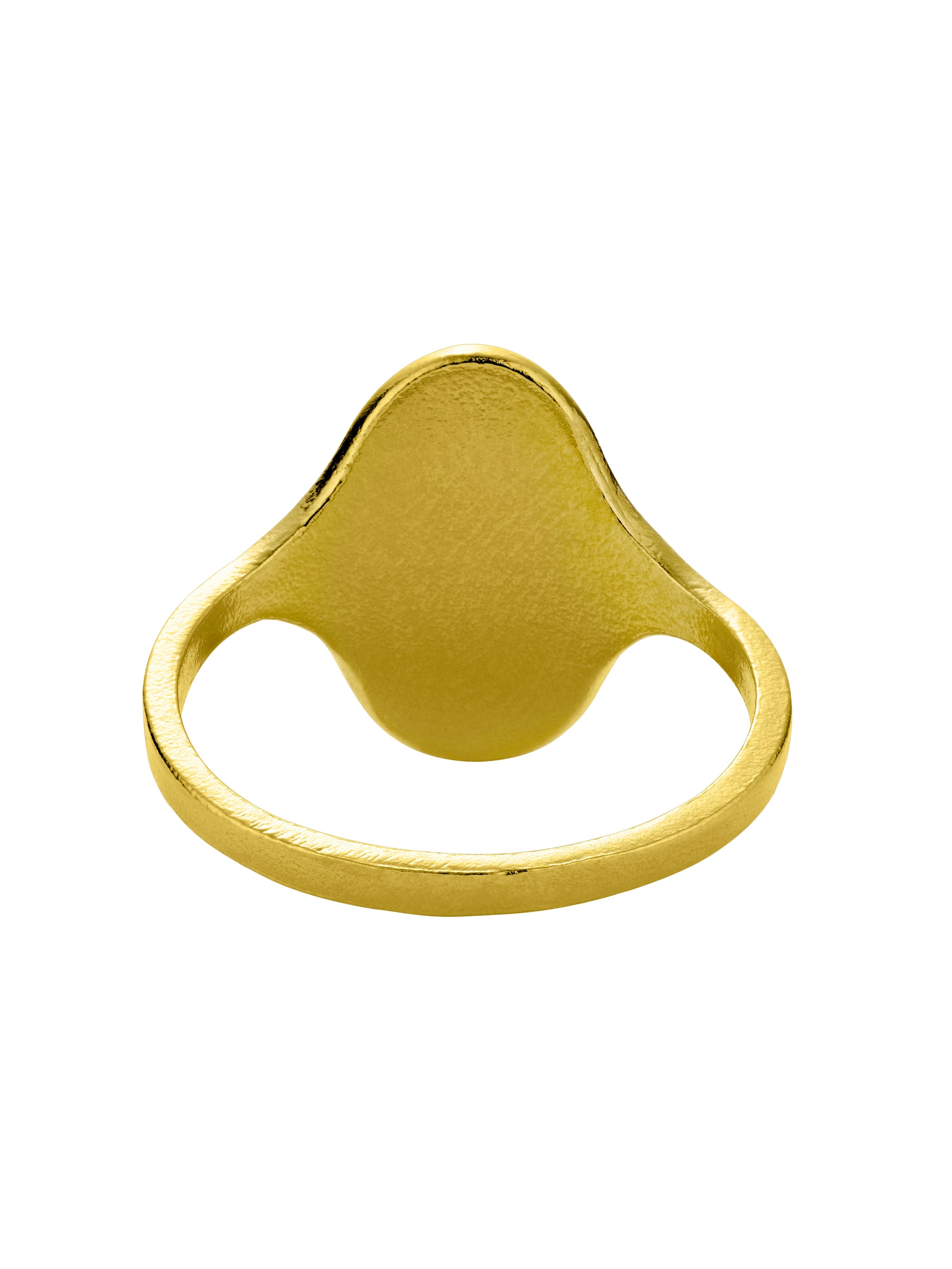 Oval 'Make a Wish' Ring with Engraved Dandelion Fluff - image 9 | gold plate