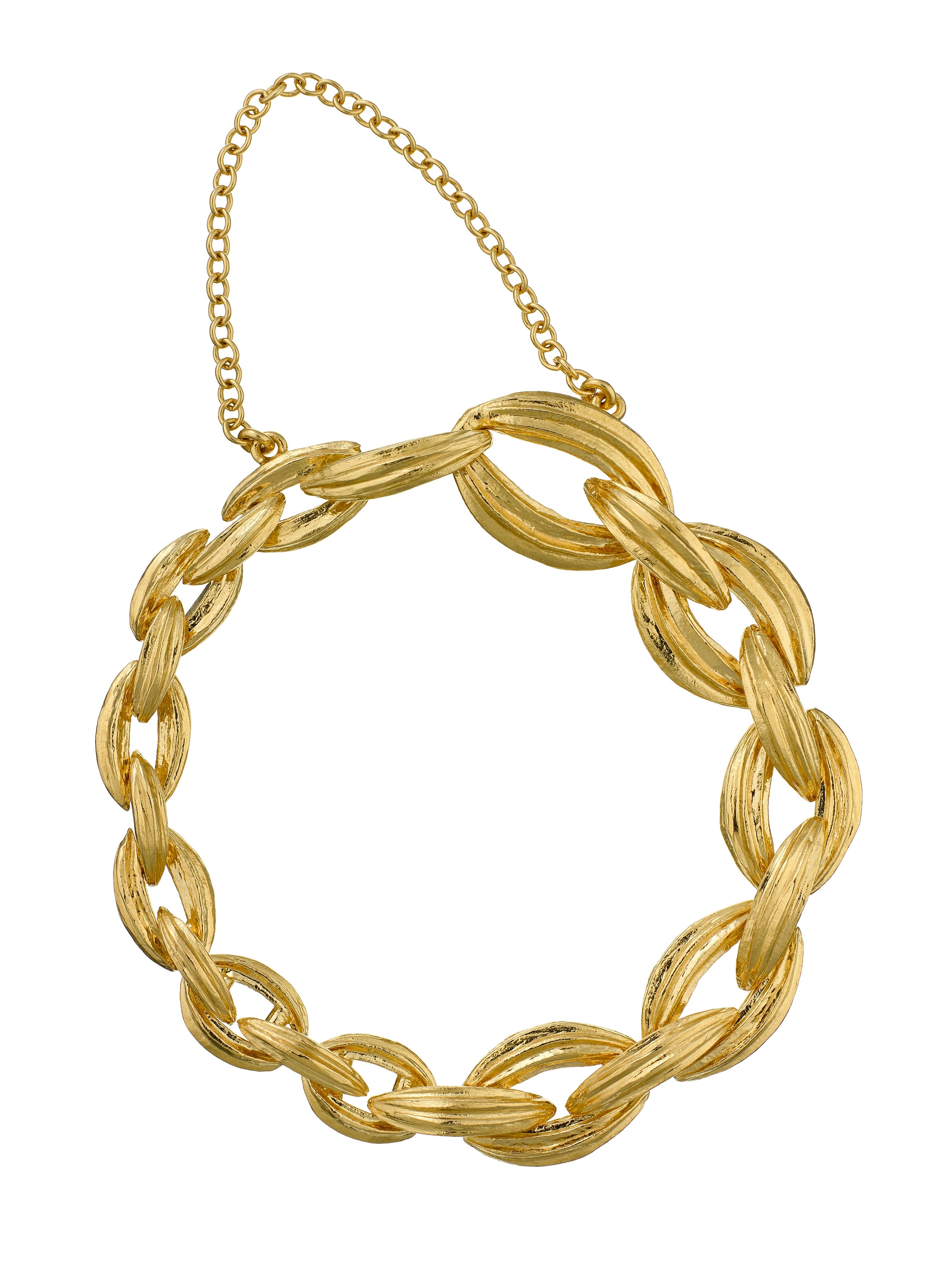Linked Kissing Seed Graduated Bracelet - image 1 | gold plate