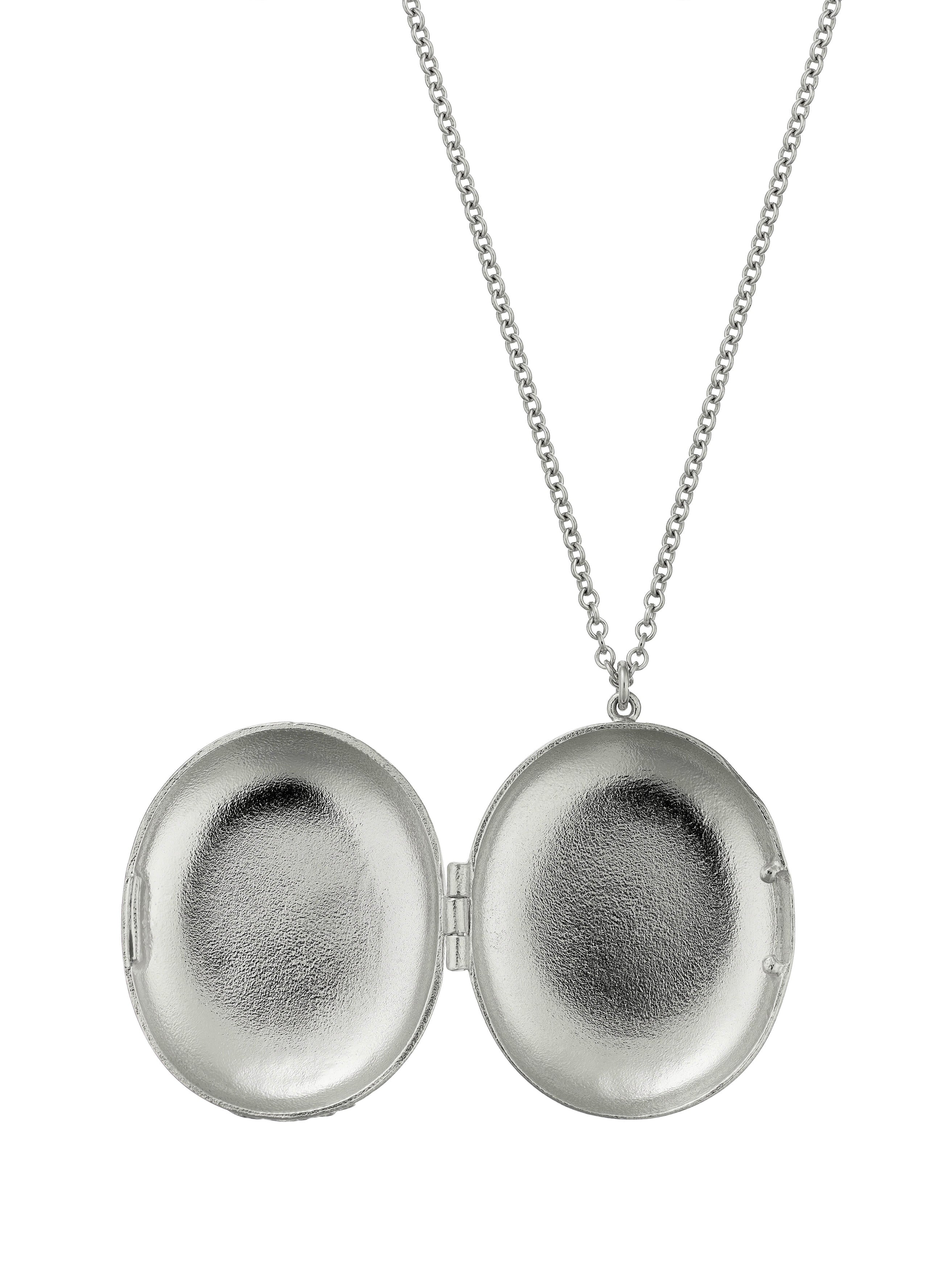 Large Oval 'Make a Wish' Dandelion Locket - image 14 | silver