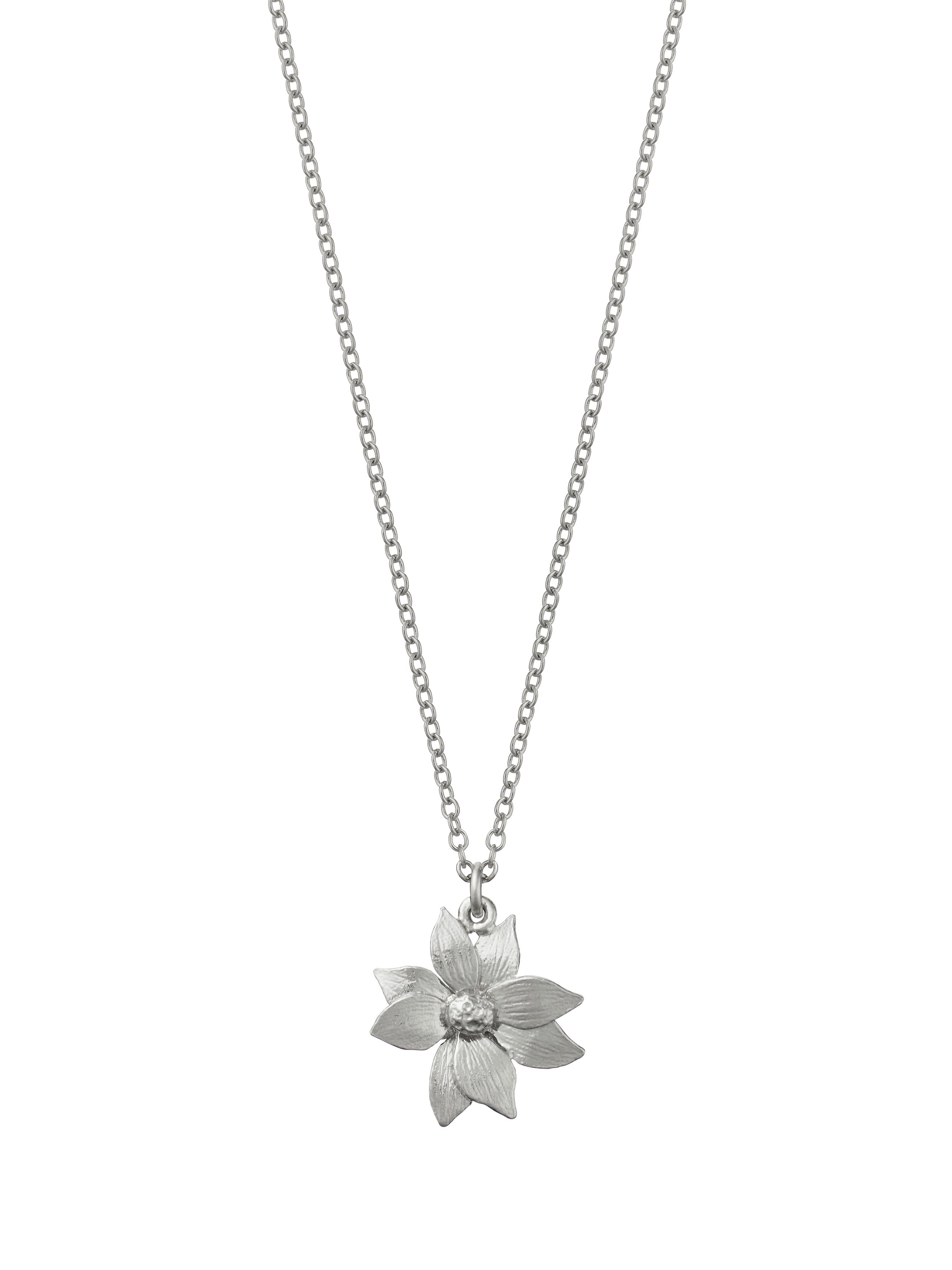 Dahlia Flower Necklace - image 6 | silver