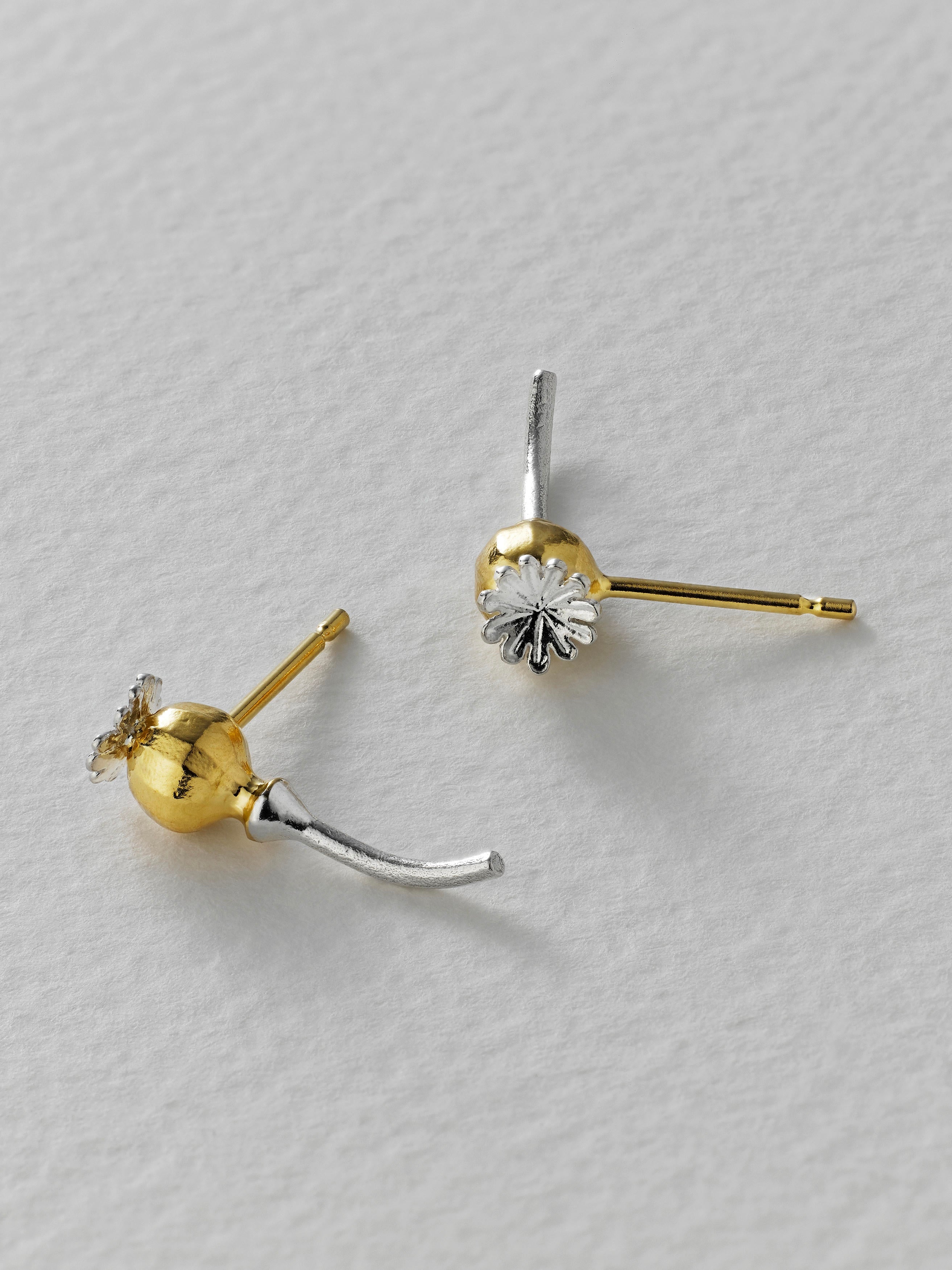 Poppy Head Stud Earrings - image 6