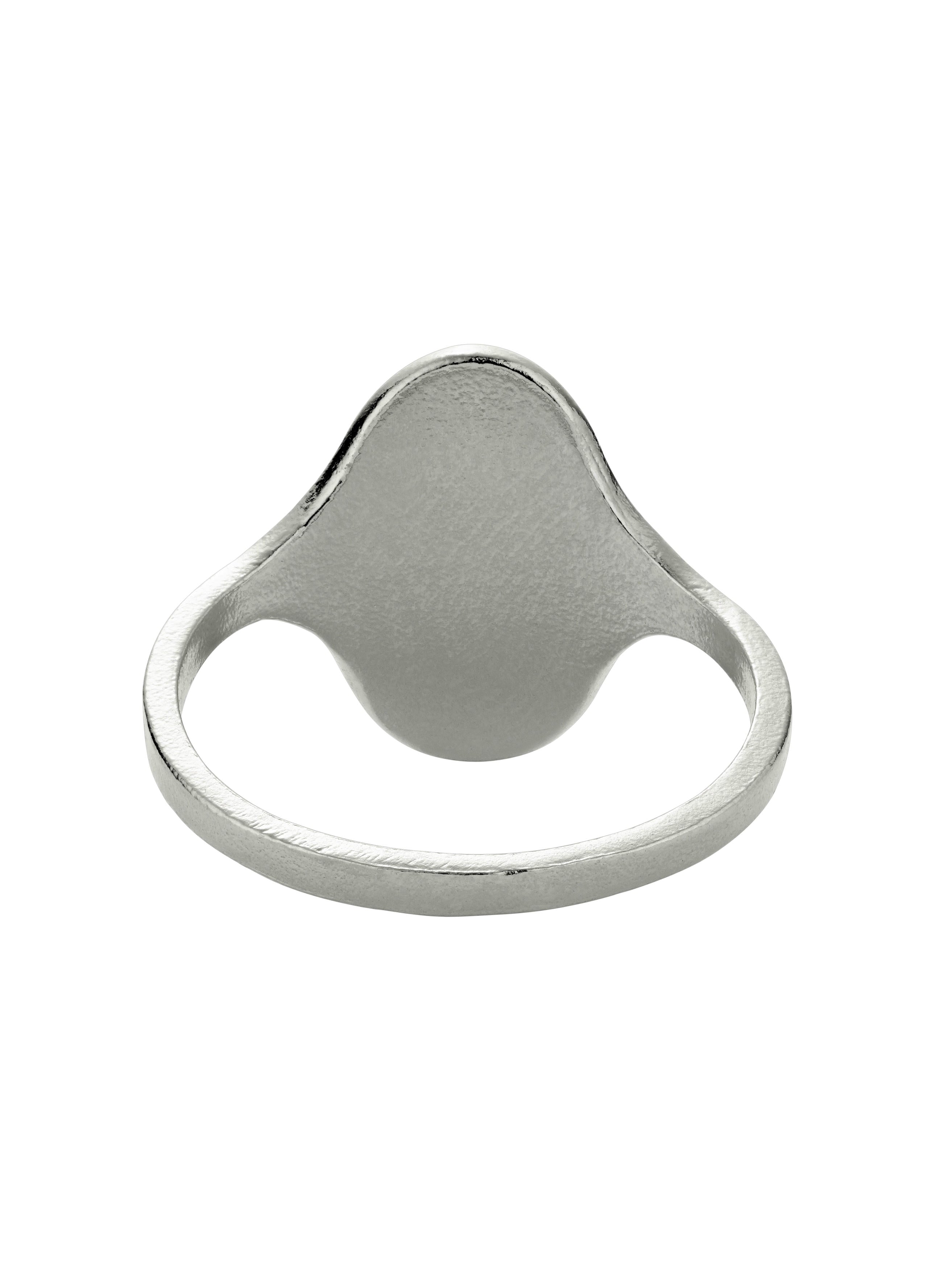 Oval 'Make a Wish' Ring with Engraved Dandelion Fluff - image 15 | silver
