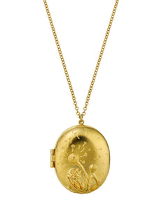 Large Oval 'Make a Wish' Dandelion Locket