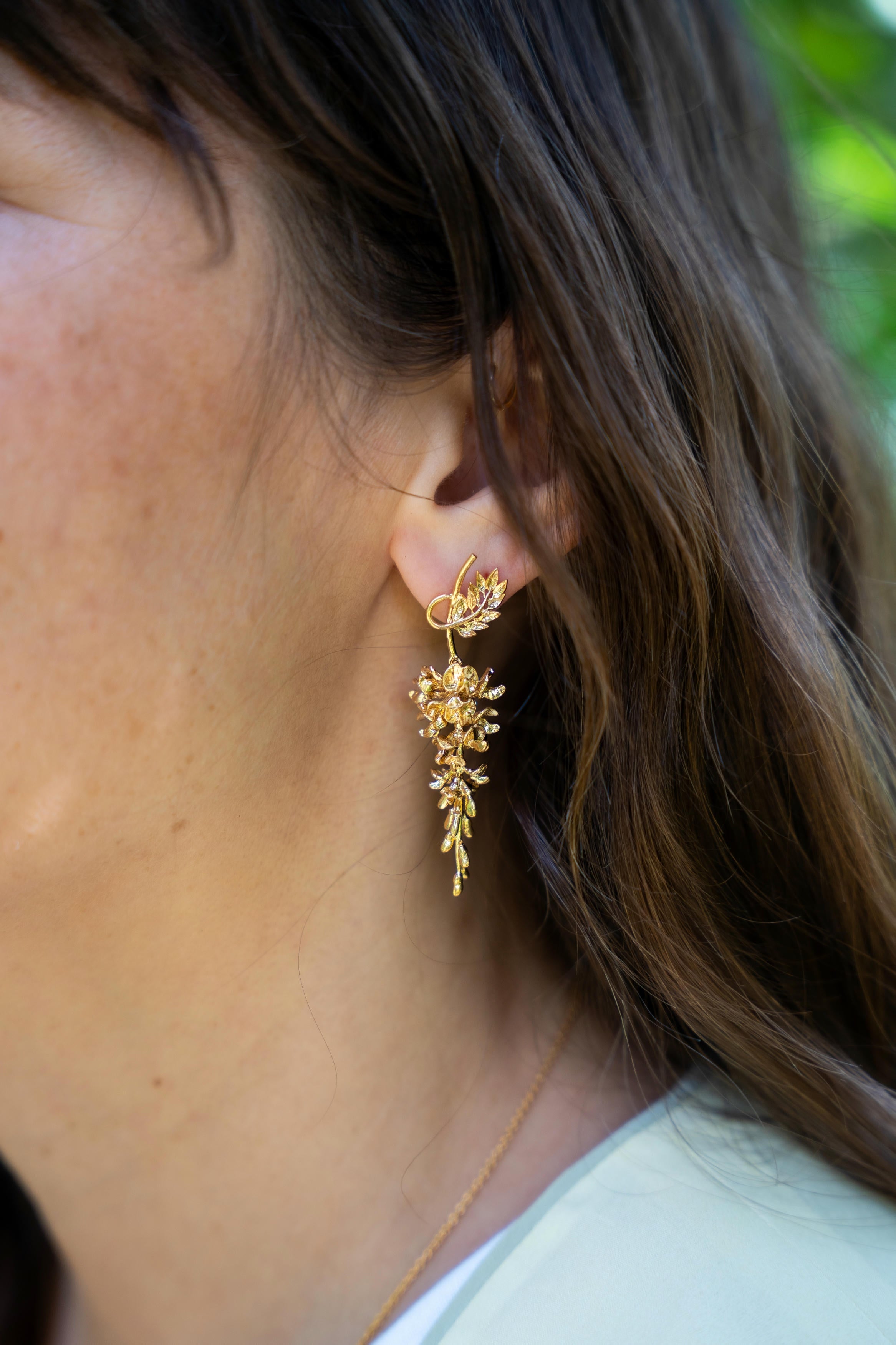 Wisteria Drop Earrings - image 2 | gold plate