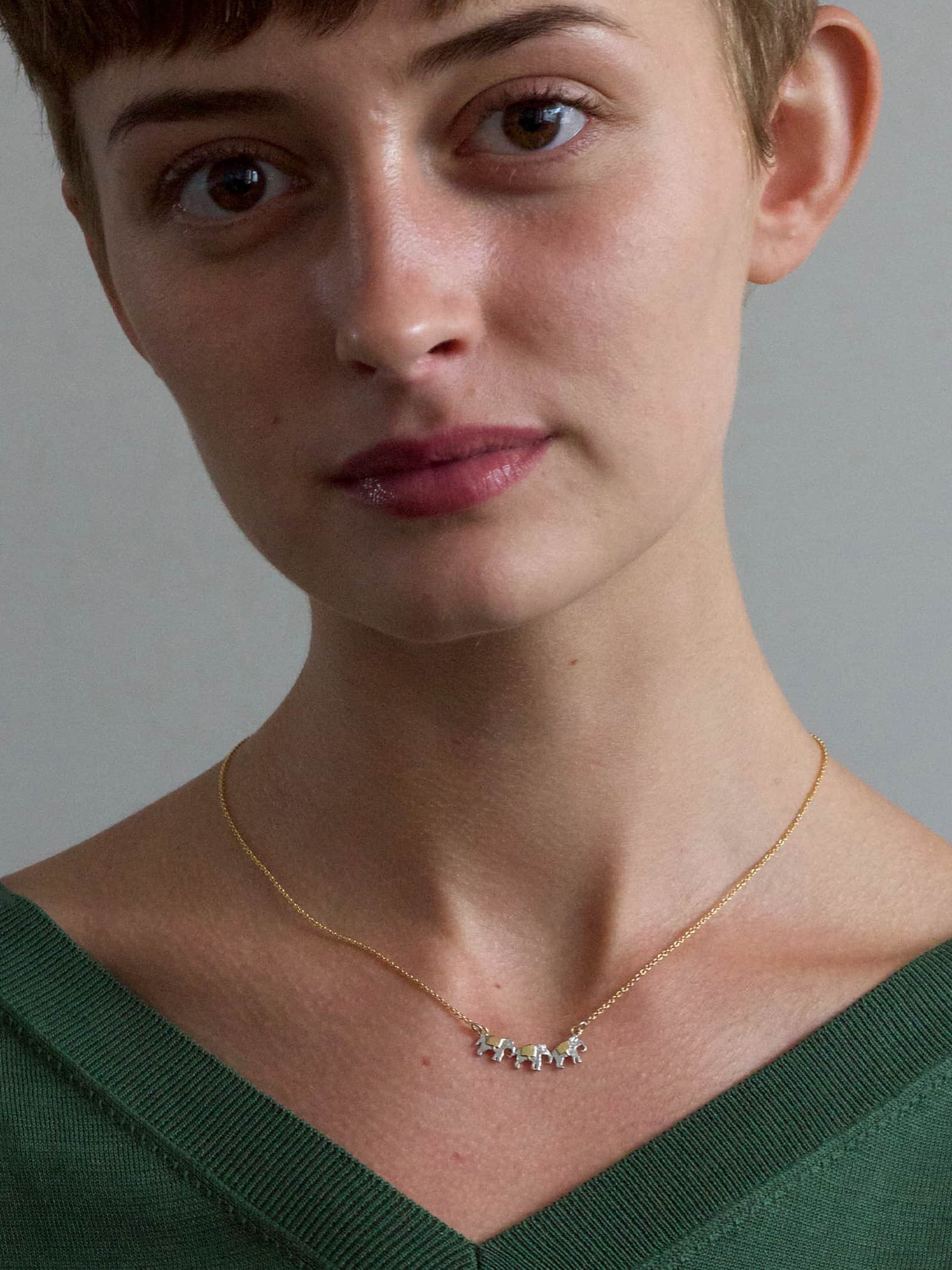 Marching Elephants Necklace - image 2