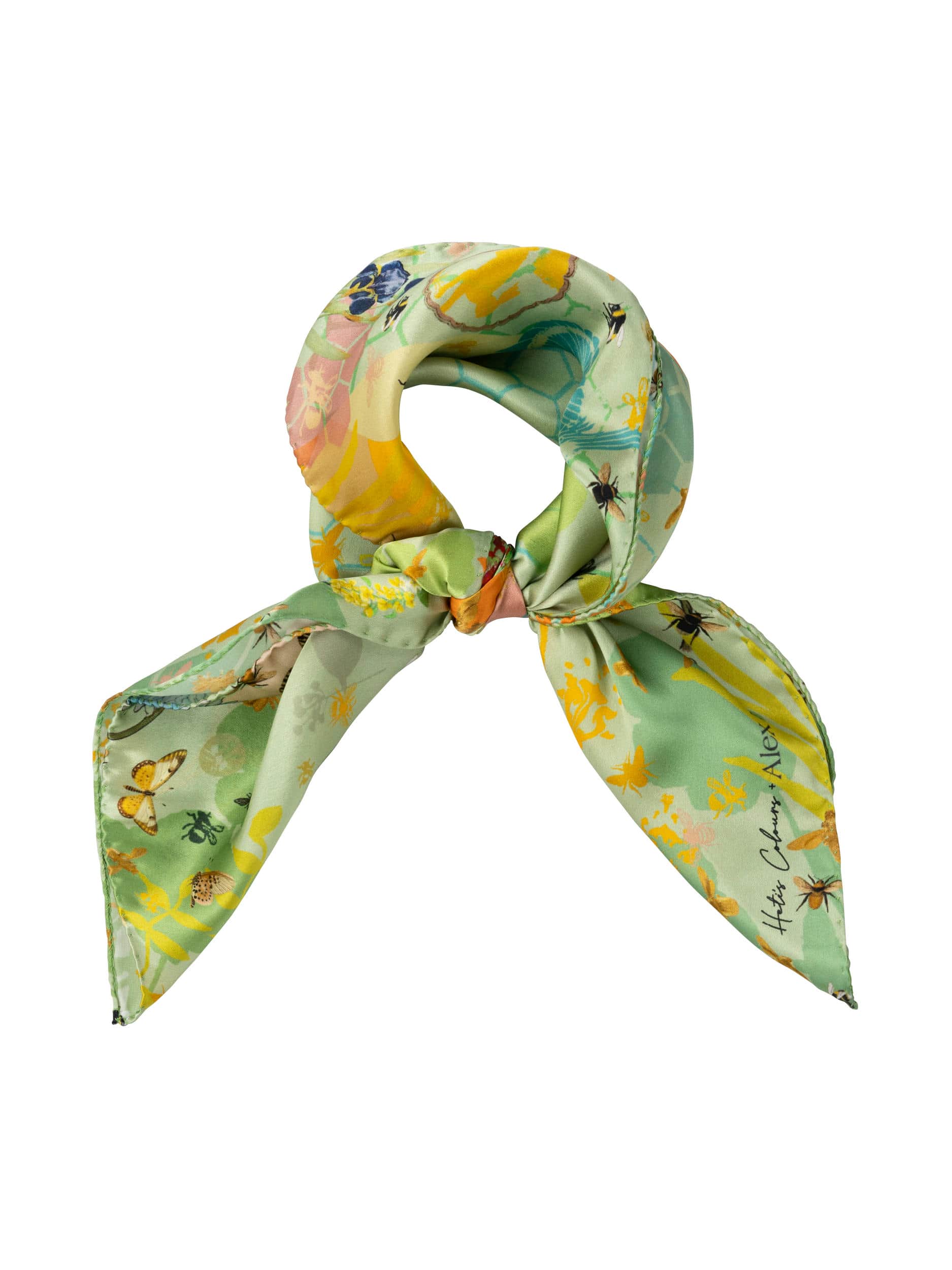 Alex Monroe x Hetis Colours Bees in Bloom Silk Scarf - image 2