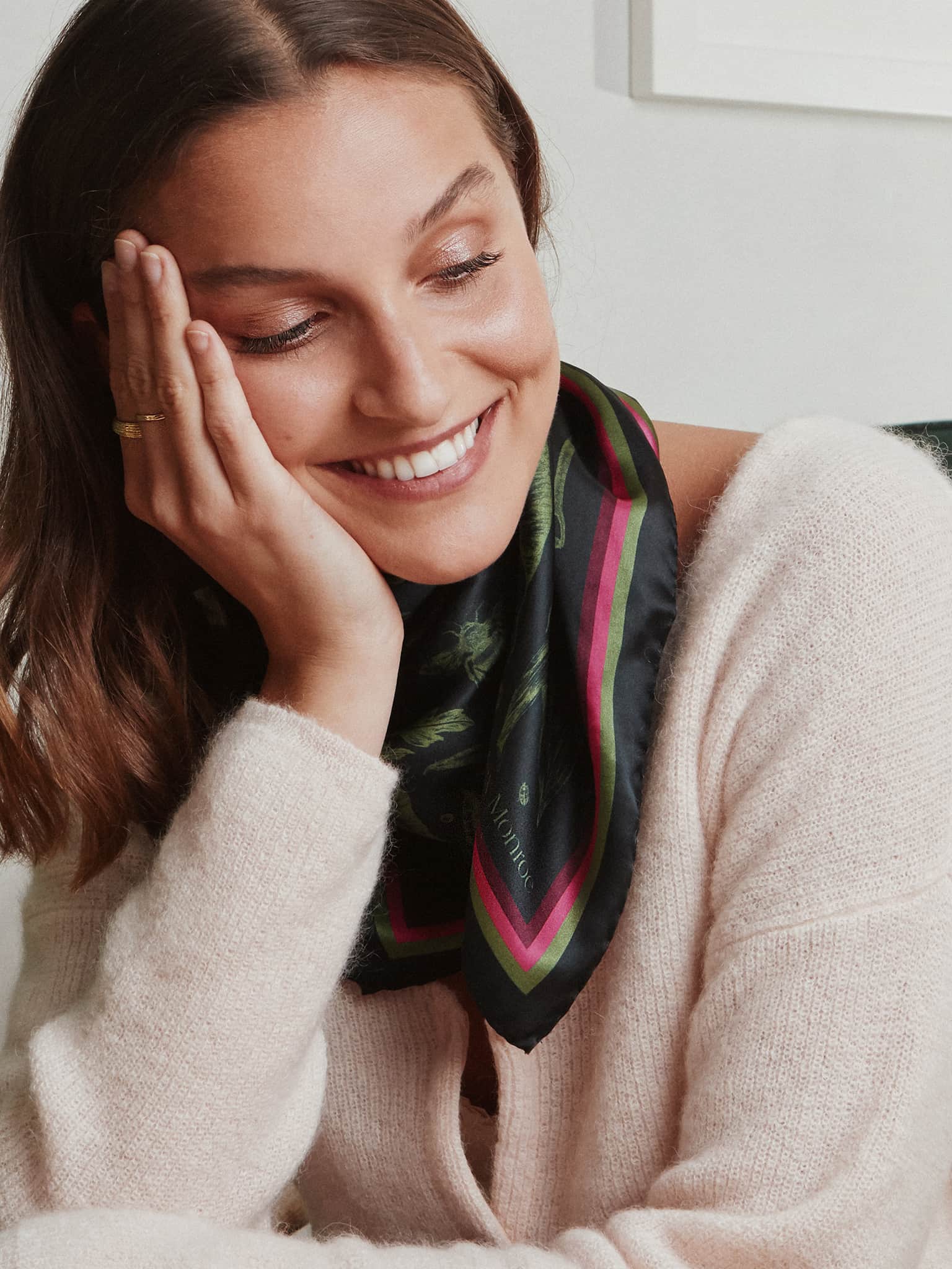Alex Monroe x Kate Cregoe Potager Silk Scarf - image 3