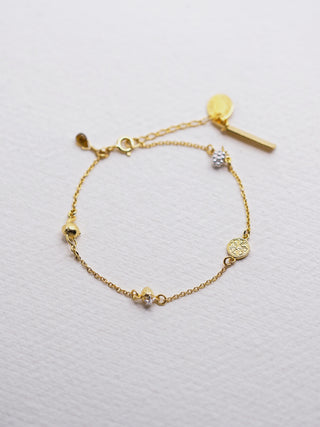 'Fruit-Tea Treat' Inline Bracelet with Brown Tourmaline