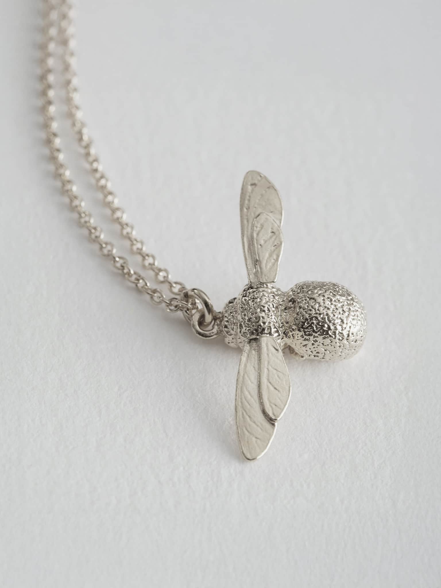 Baby Bee Necklace - image 8 | silver