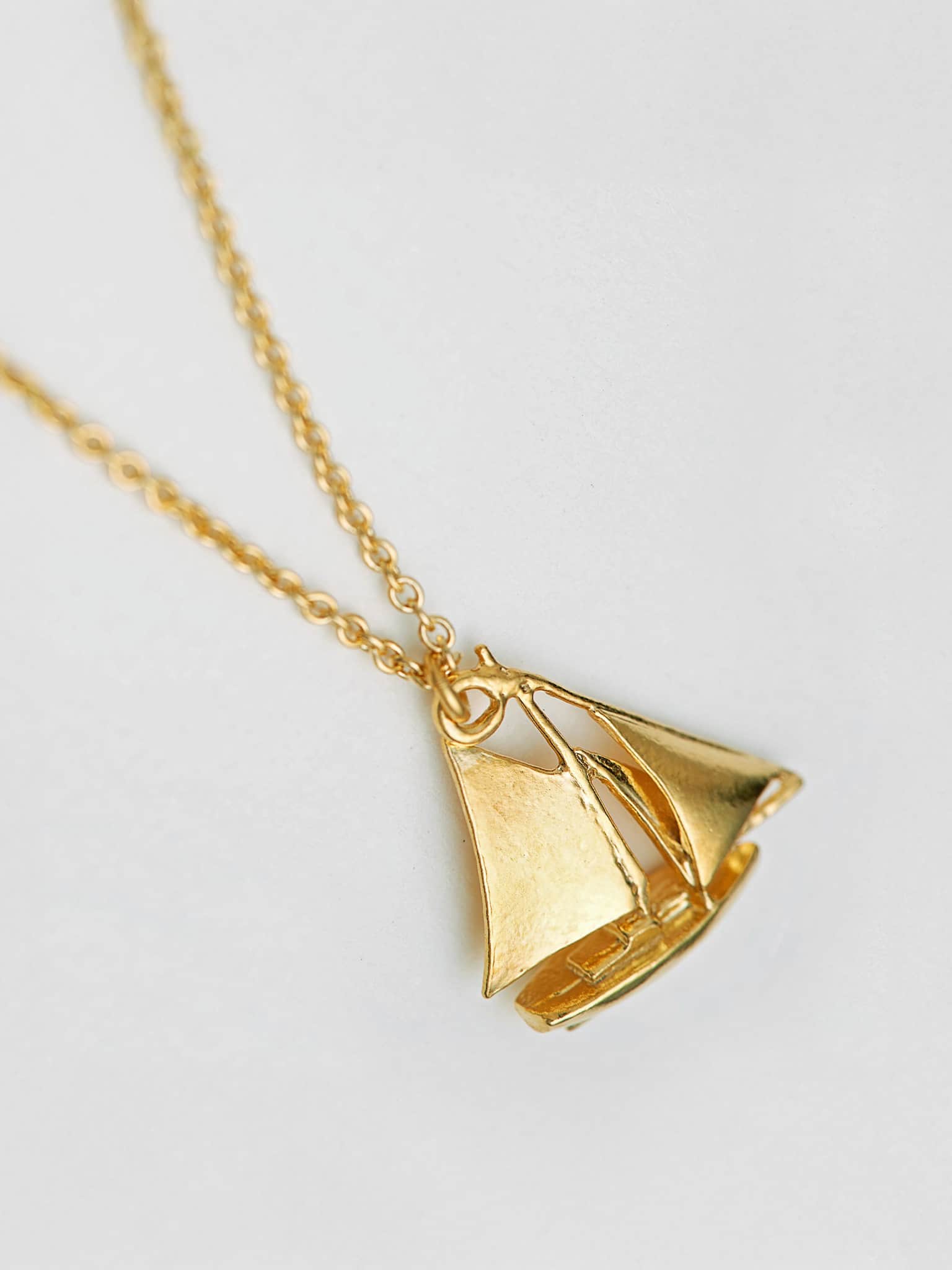 Sailing Boat Necklace - image 3 | gold plate