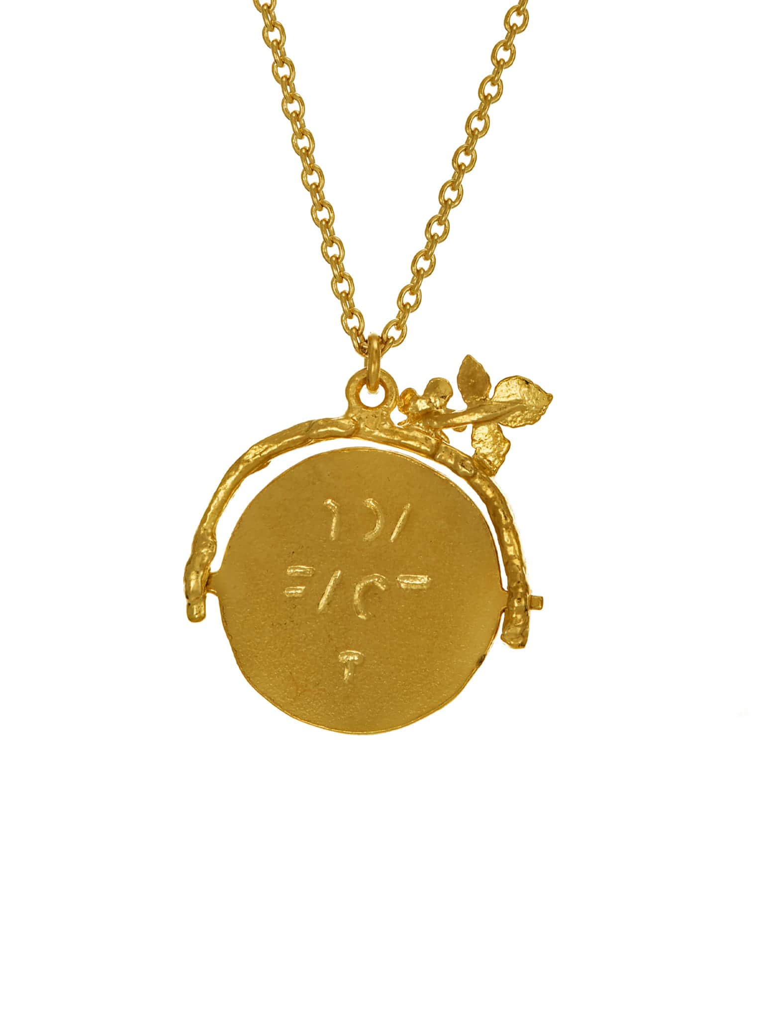 Spinning Disc 'I Love You' Necklace - image 5 | gold plate