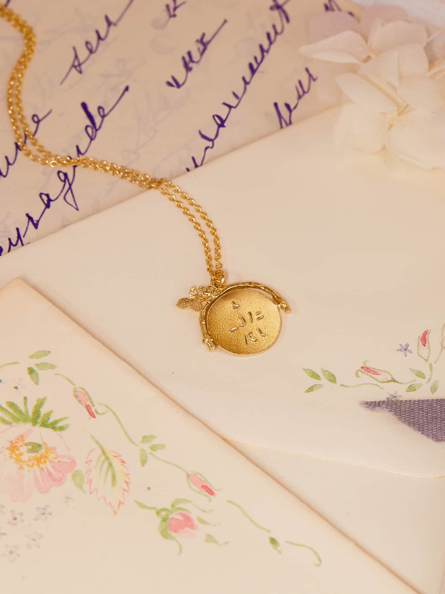 Spinning Disc 'I Love You' Necklace - image 3