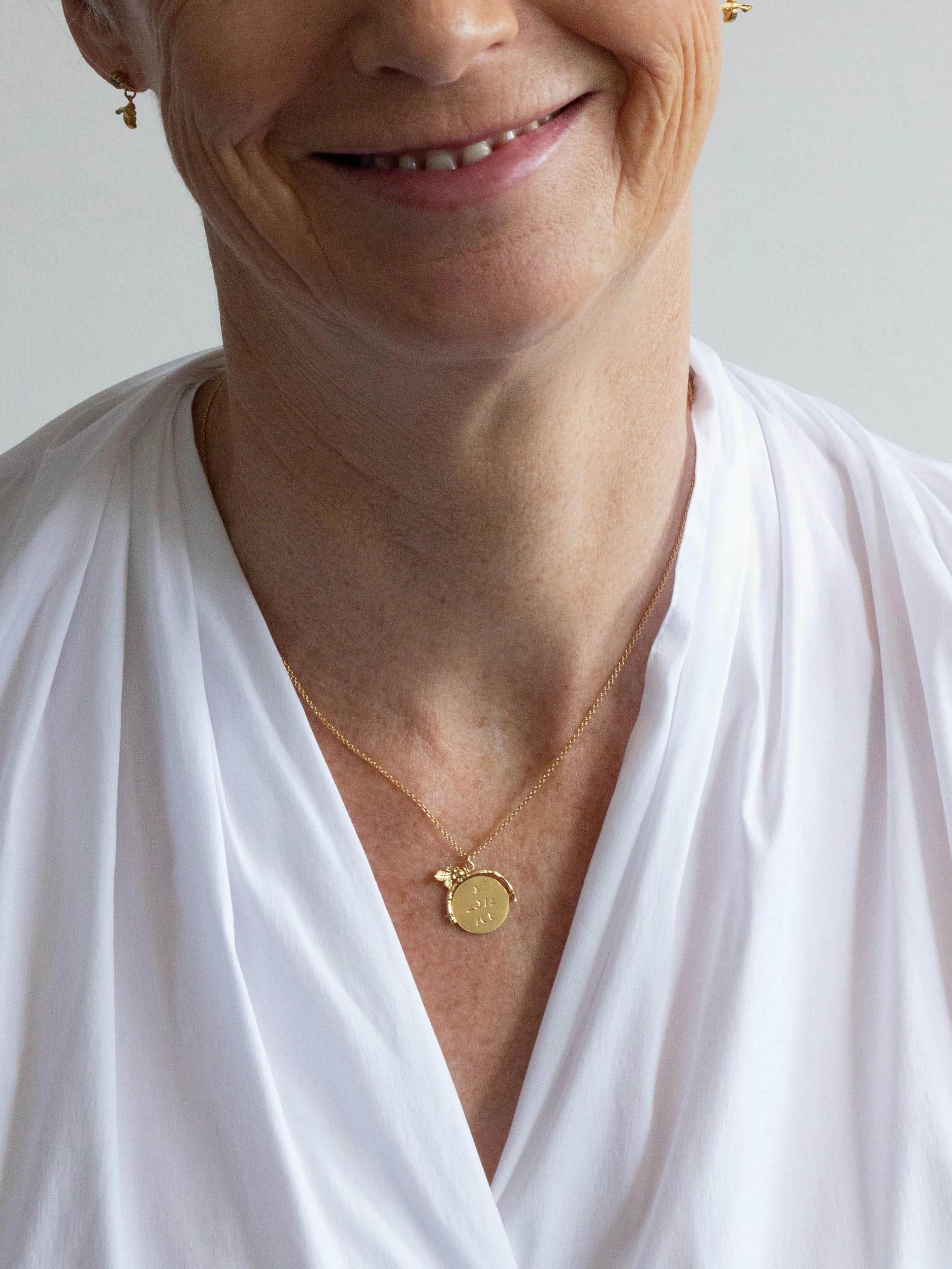Spinning Disc 'I Love You' Necklace - image 2