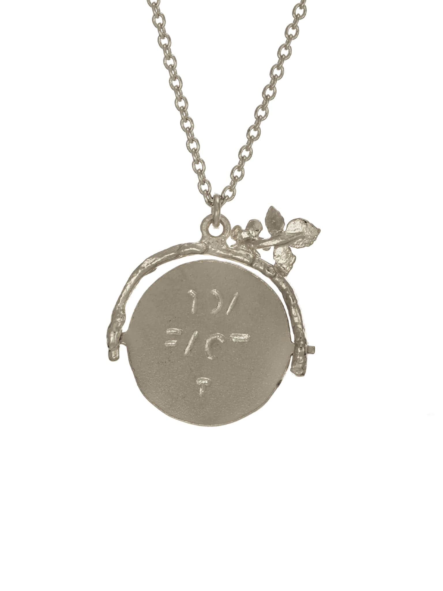 Spinning Disc 'I Love You' Necklace - image 8 | silver