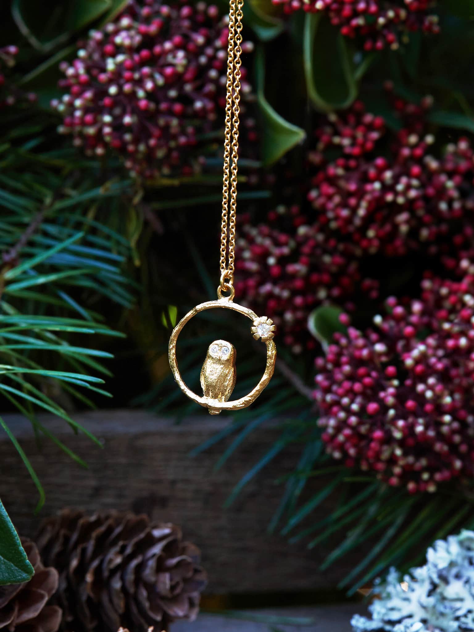 Owl & Moonstone Necklace - image 3