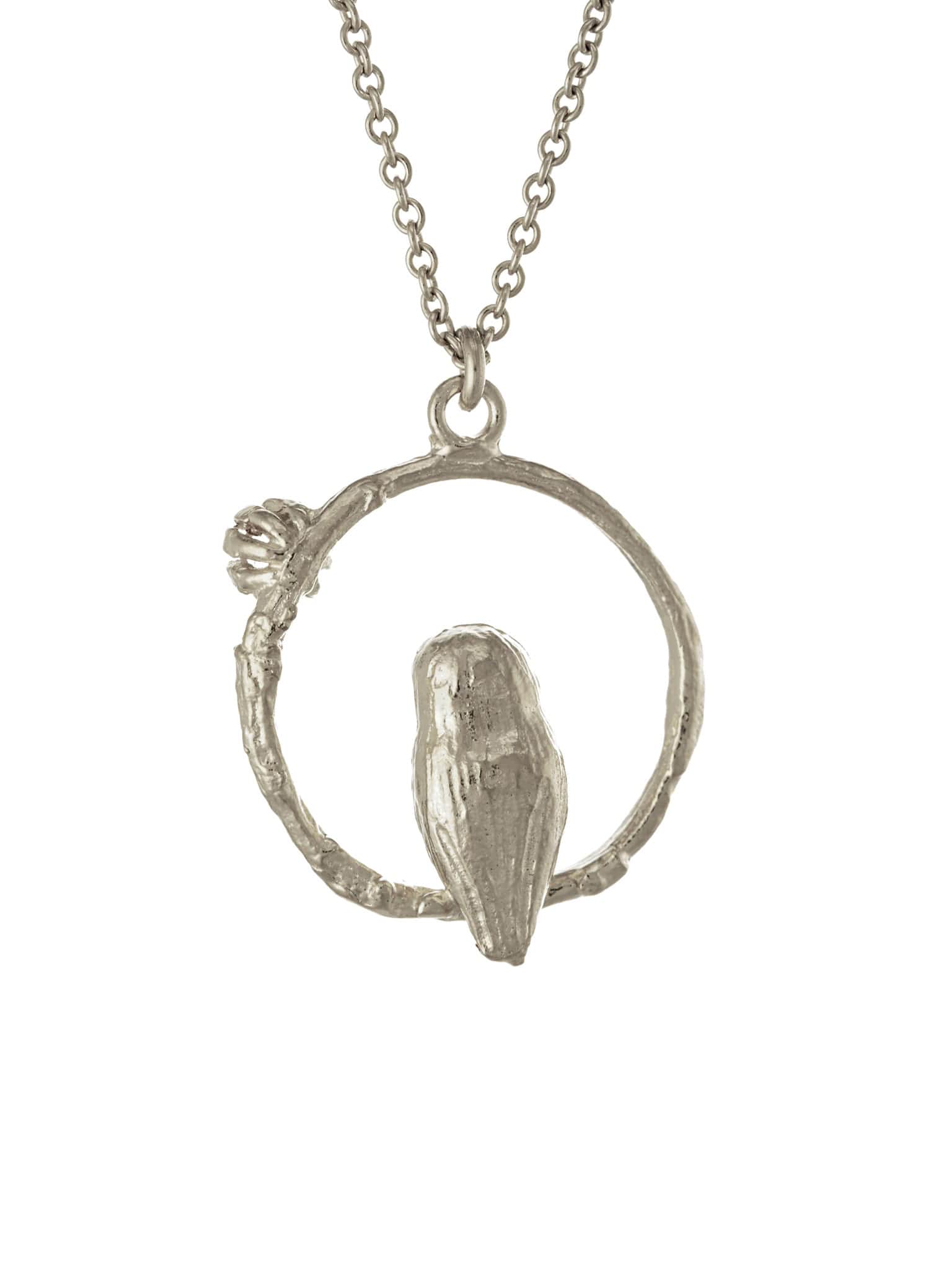 Owl & Moonstone Necklace - image 9 | silver