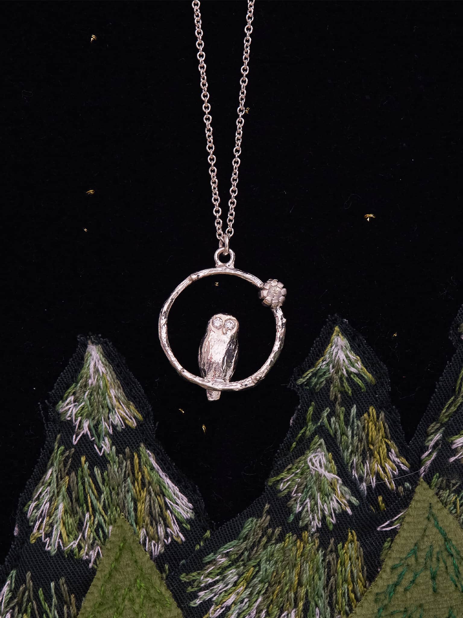 Owl & Moonstone Necklace - image 7