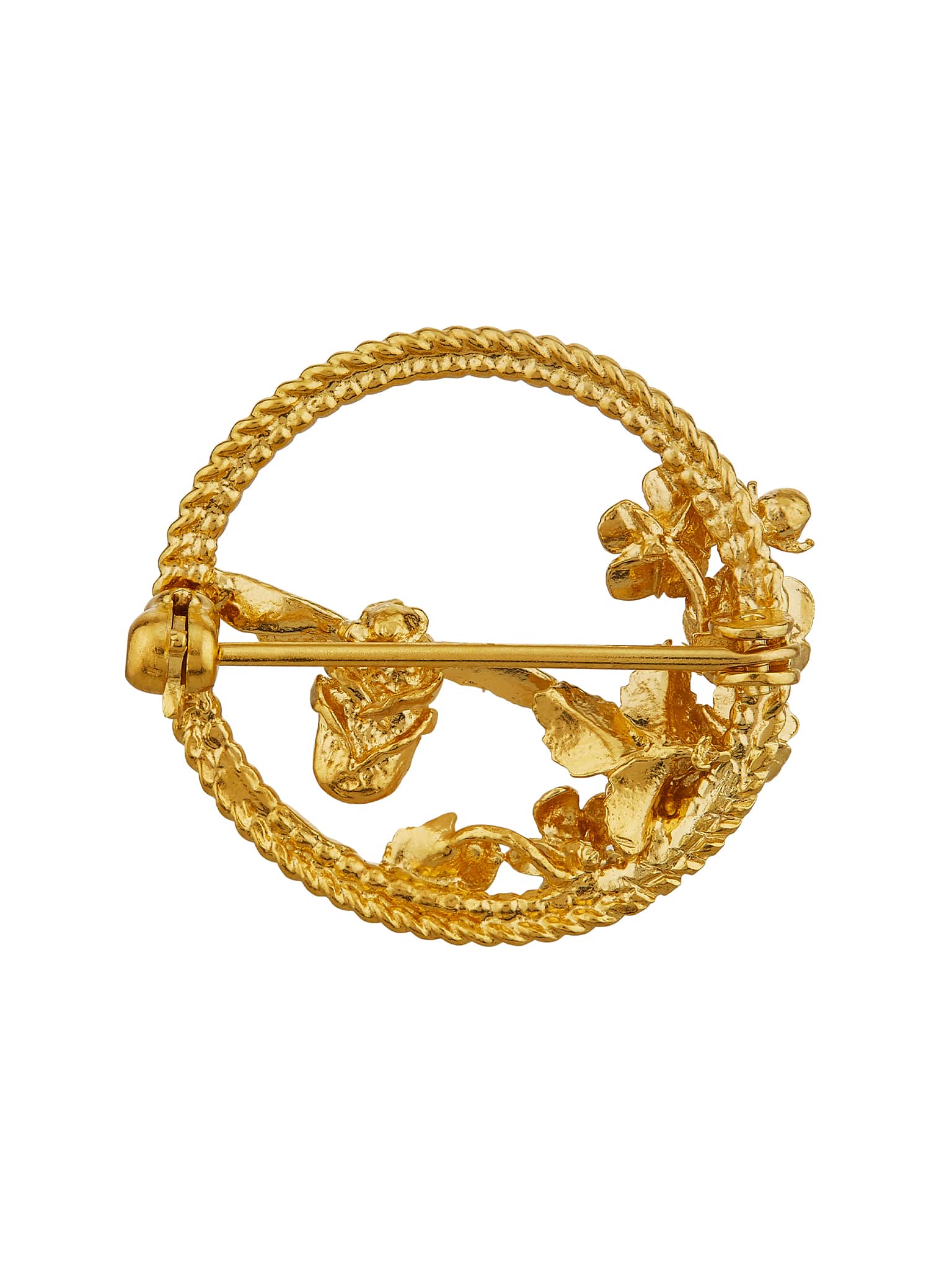 Bumblebee Loop Brooch - image 4 | gold plate