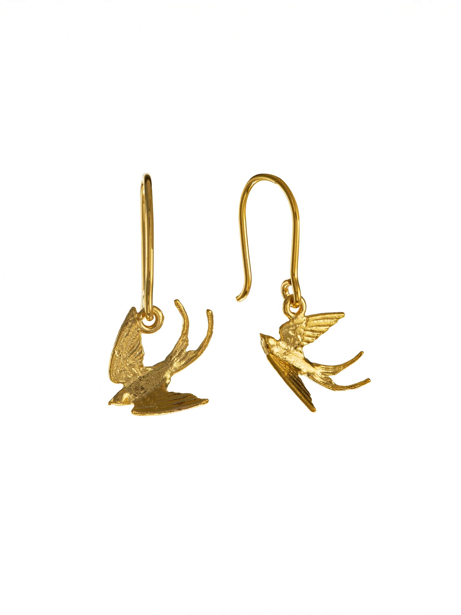 Swooping Swallow Hook Earrings - image 1 | gold plate