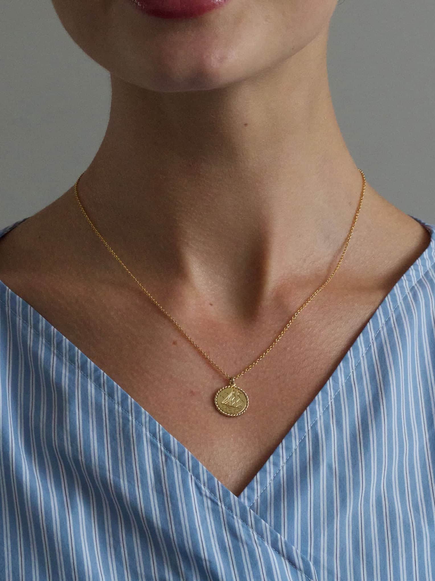 Nautical Antique Coin Necklace - image 3