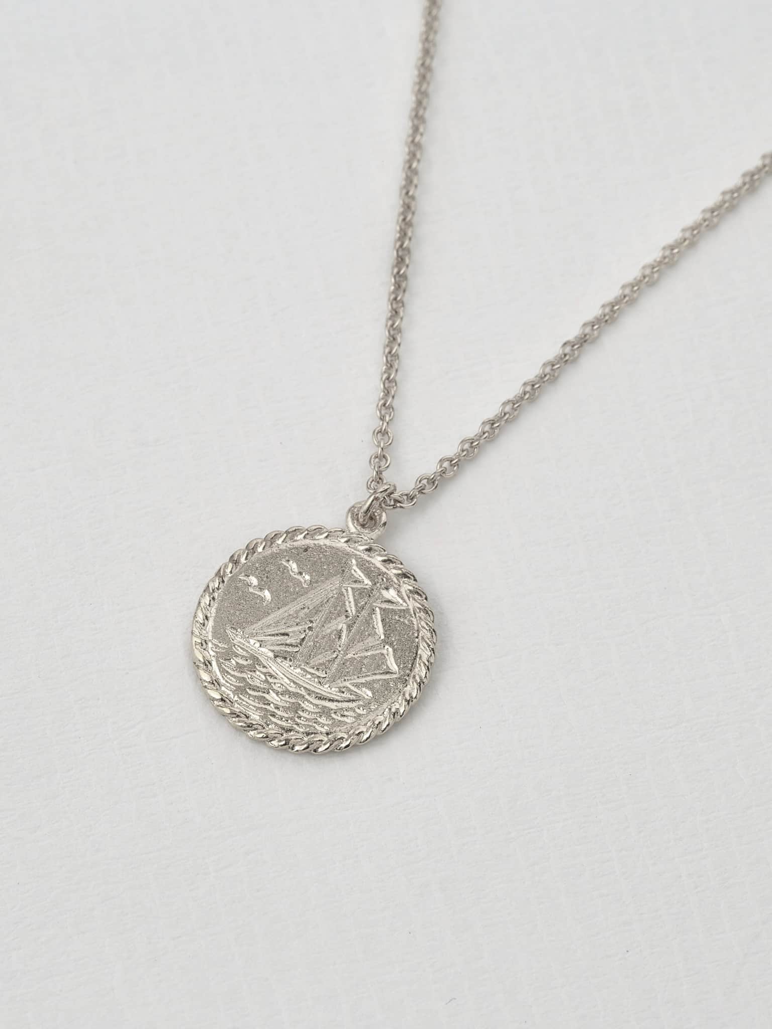 Nautical Antique Coin Necklace - image 8 | silver