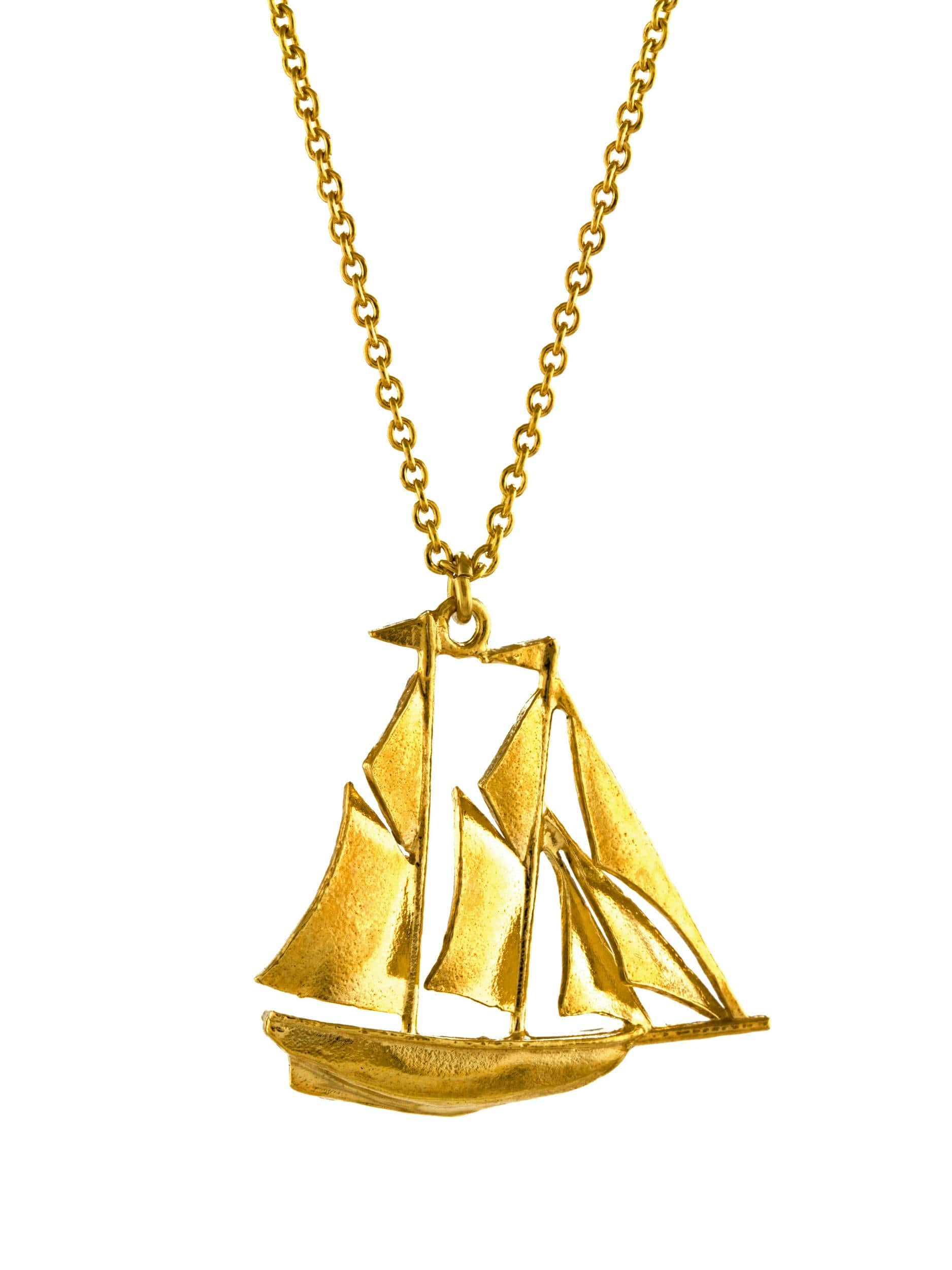 Galleon Ship Necklace - image 1 | gold plate