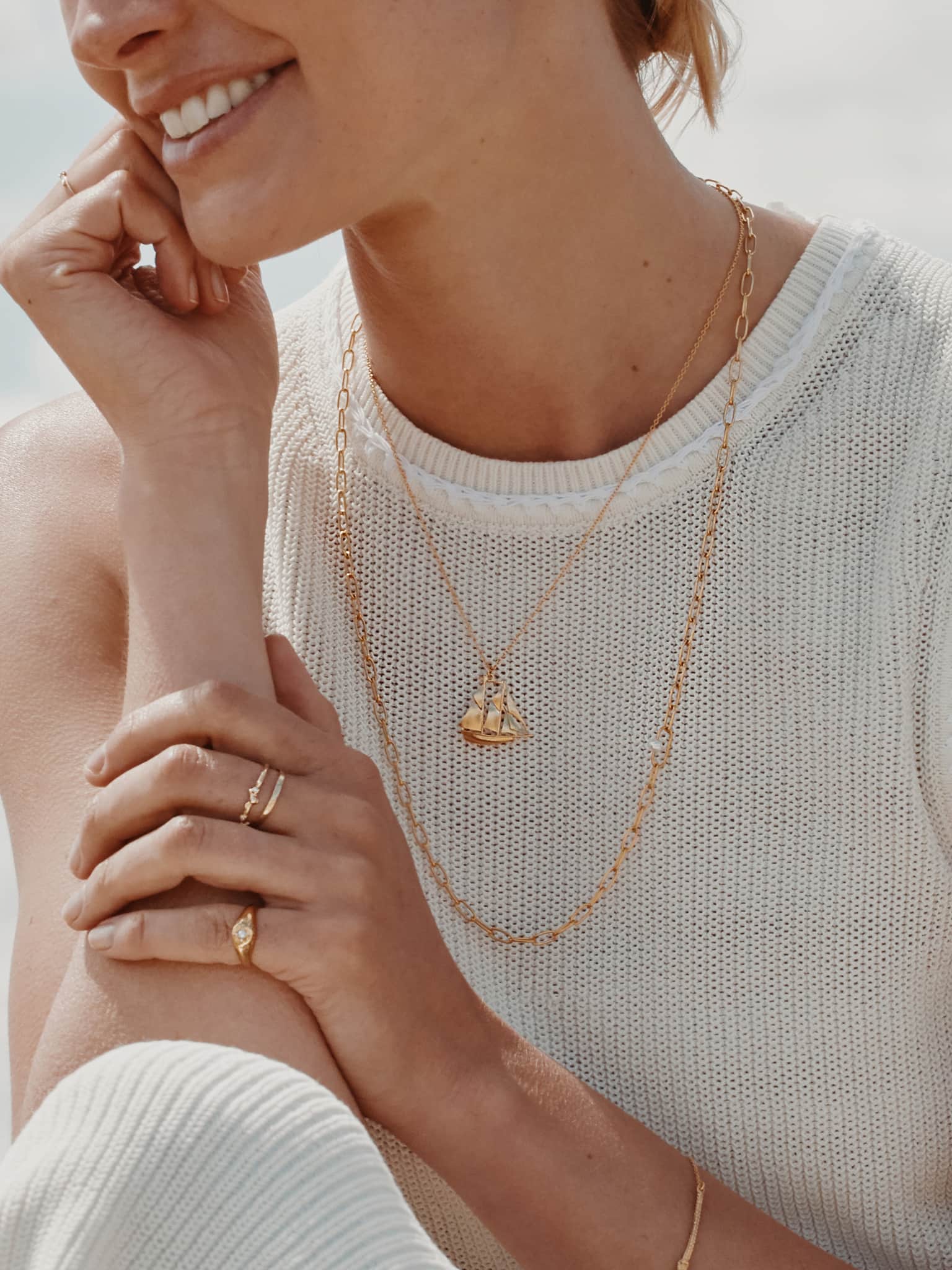 Galleon Ship Necklace - image 2