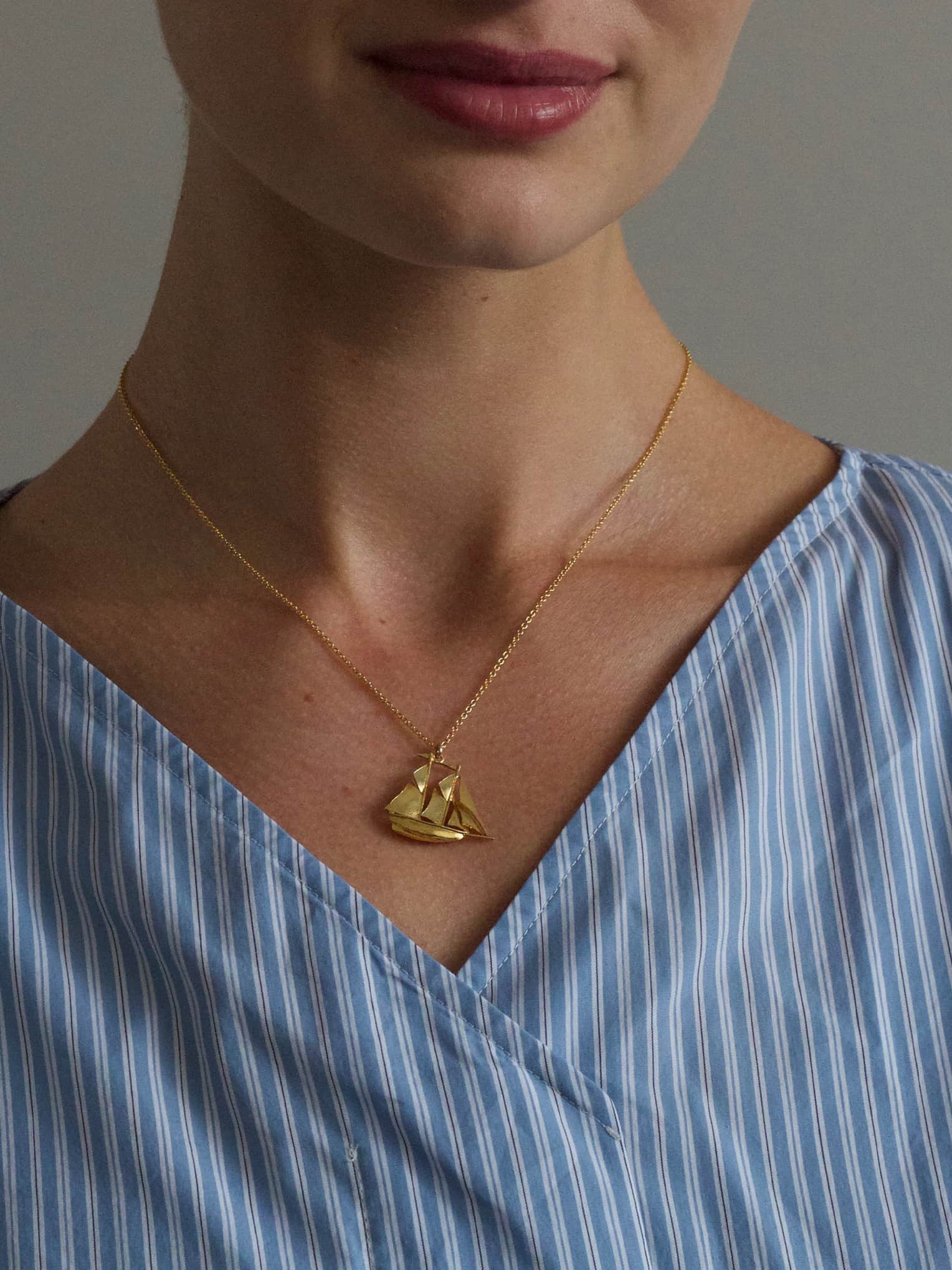 Galleon Ship Necklace - image 3