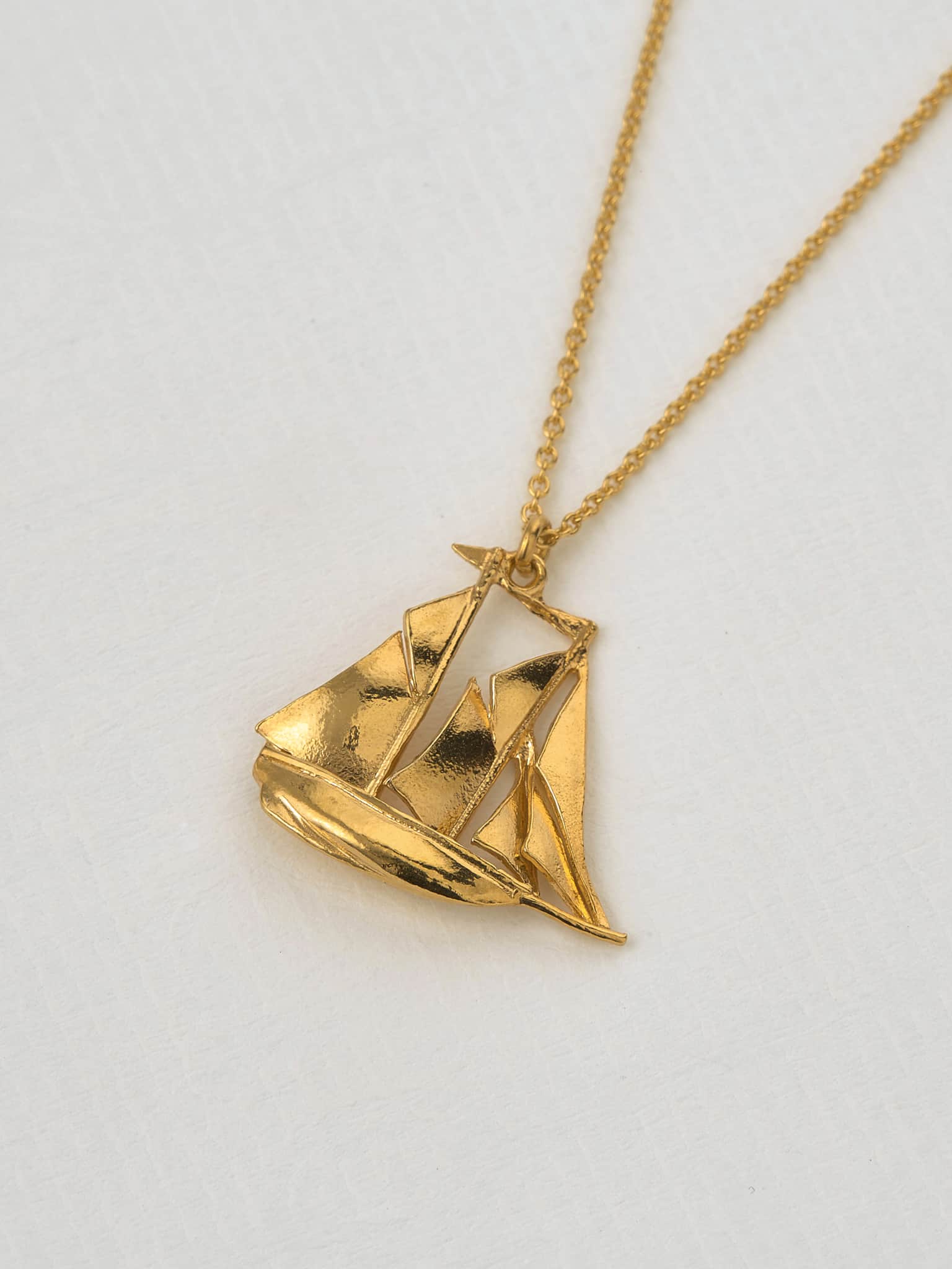 Galleon Ship Necklace - image 7 | gold plate