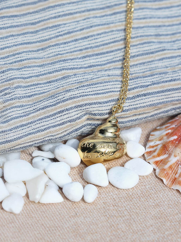 Engraved Shell Necklace