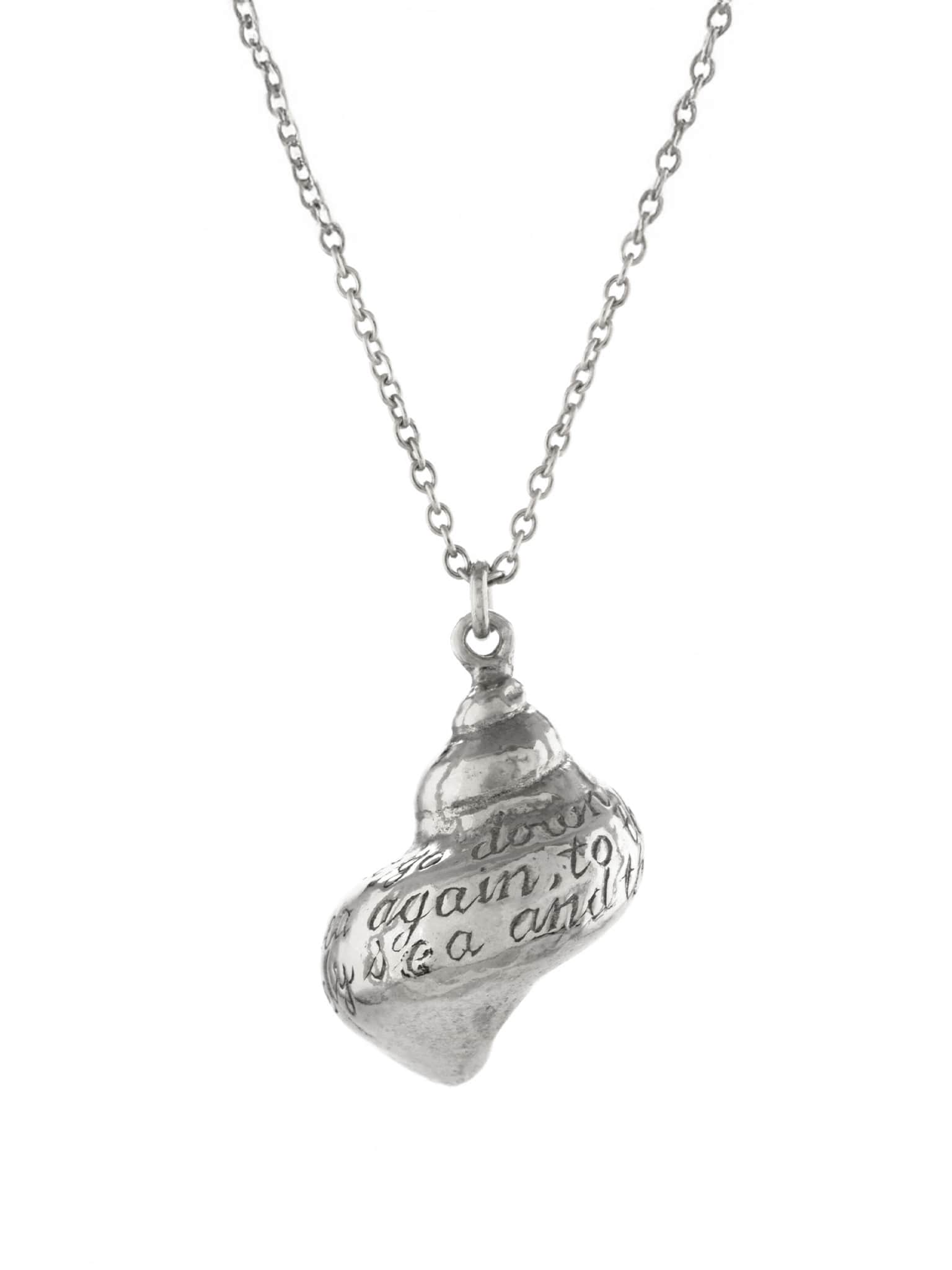 Engraved Shell Necklace - image 4 | silver