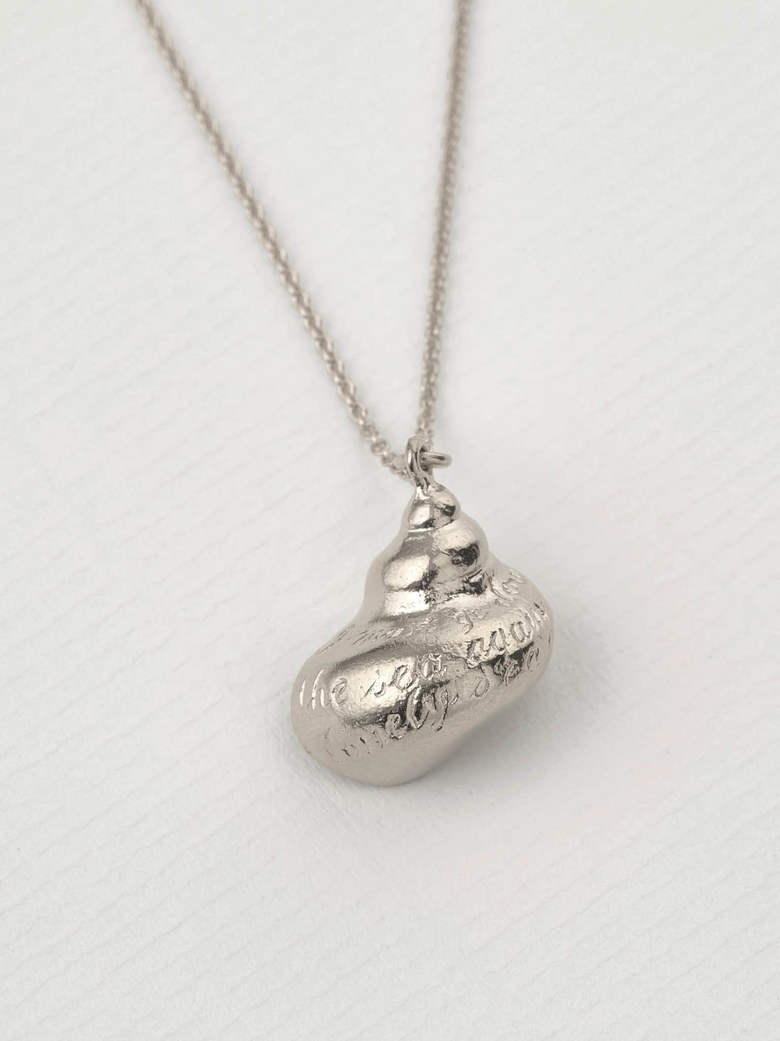 Engraved Shell Necklace - image 8 | silver