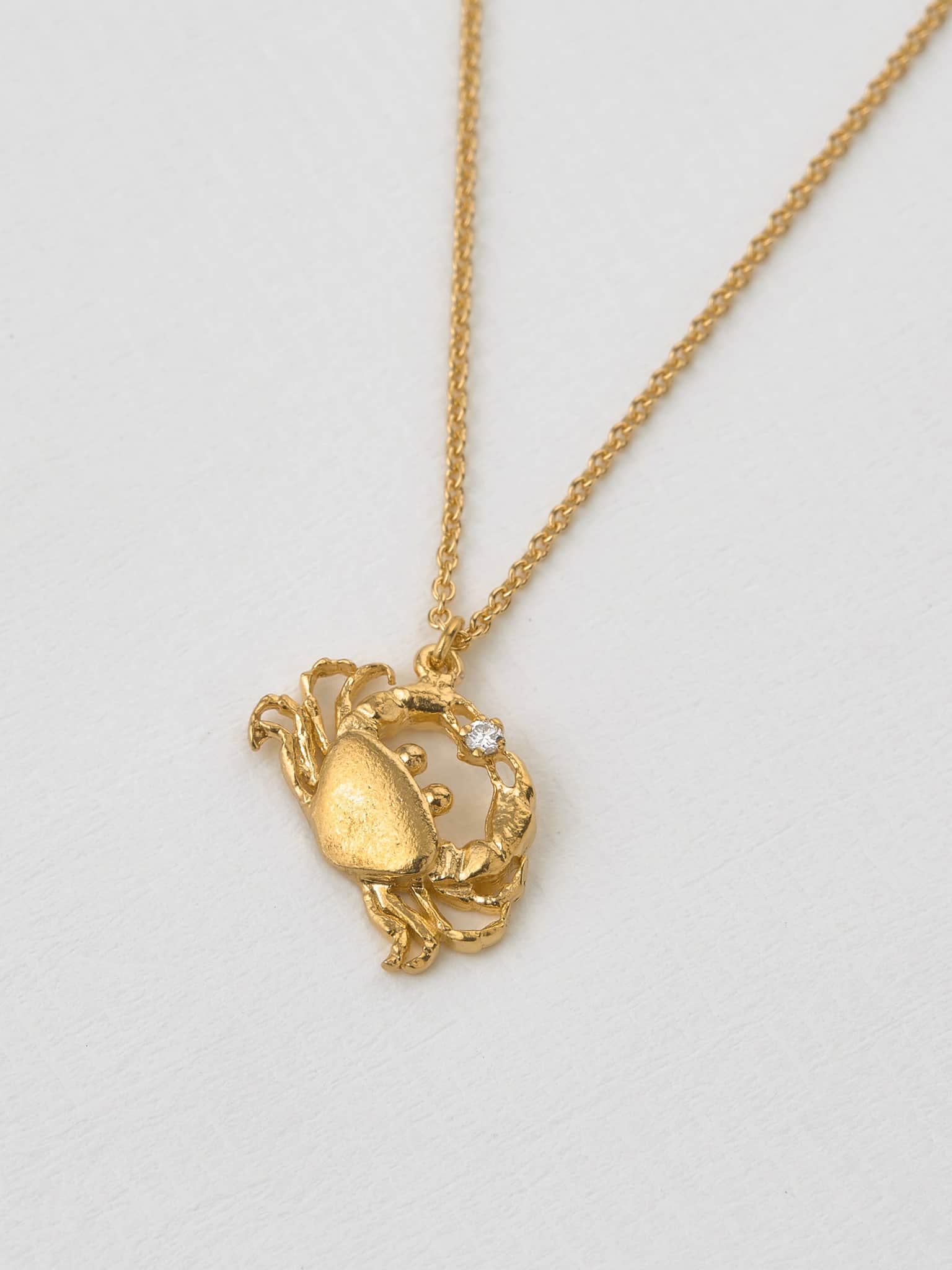Cheeky Crab Necklace - image 4 | gold plate
