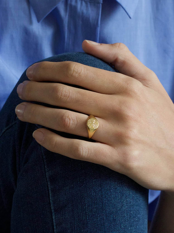 Ship at Sea Signet Ring