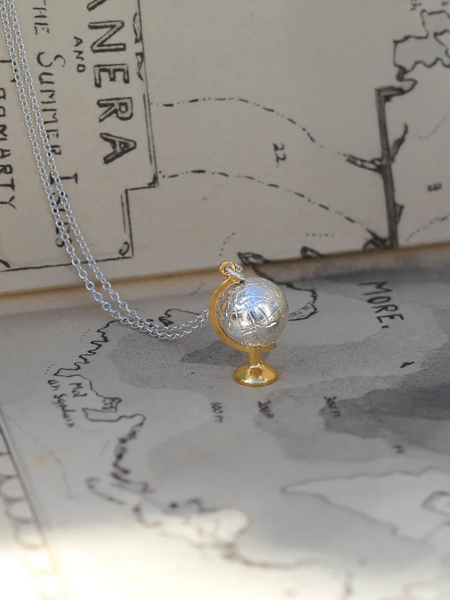 Spinning Globe Necklace - image 3