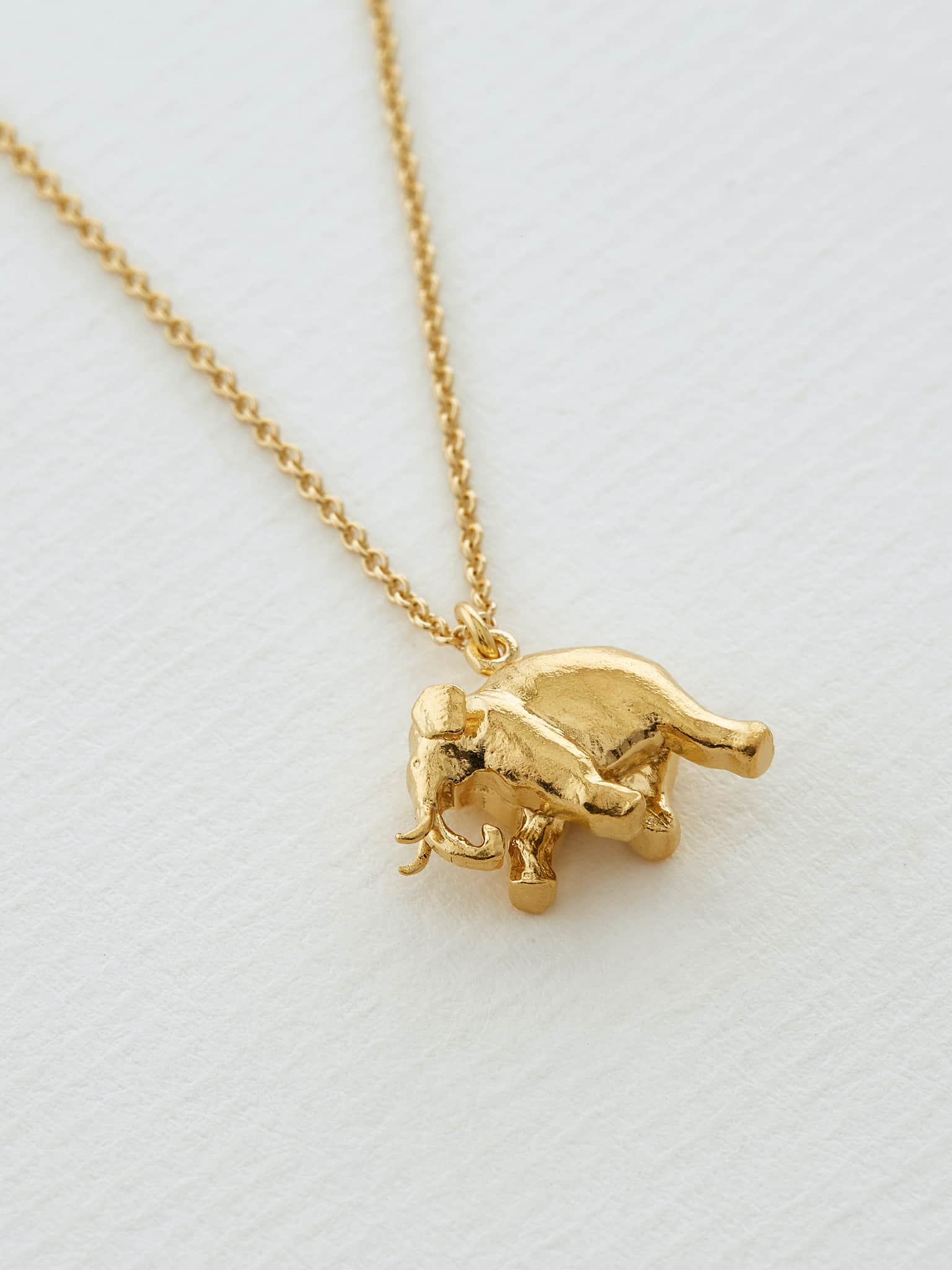 Indian Elephant Necklace - image 4 | gold plate