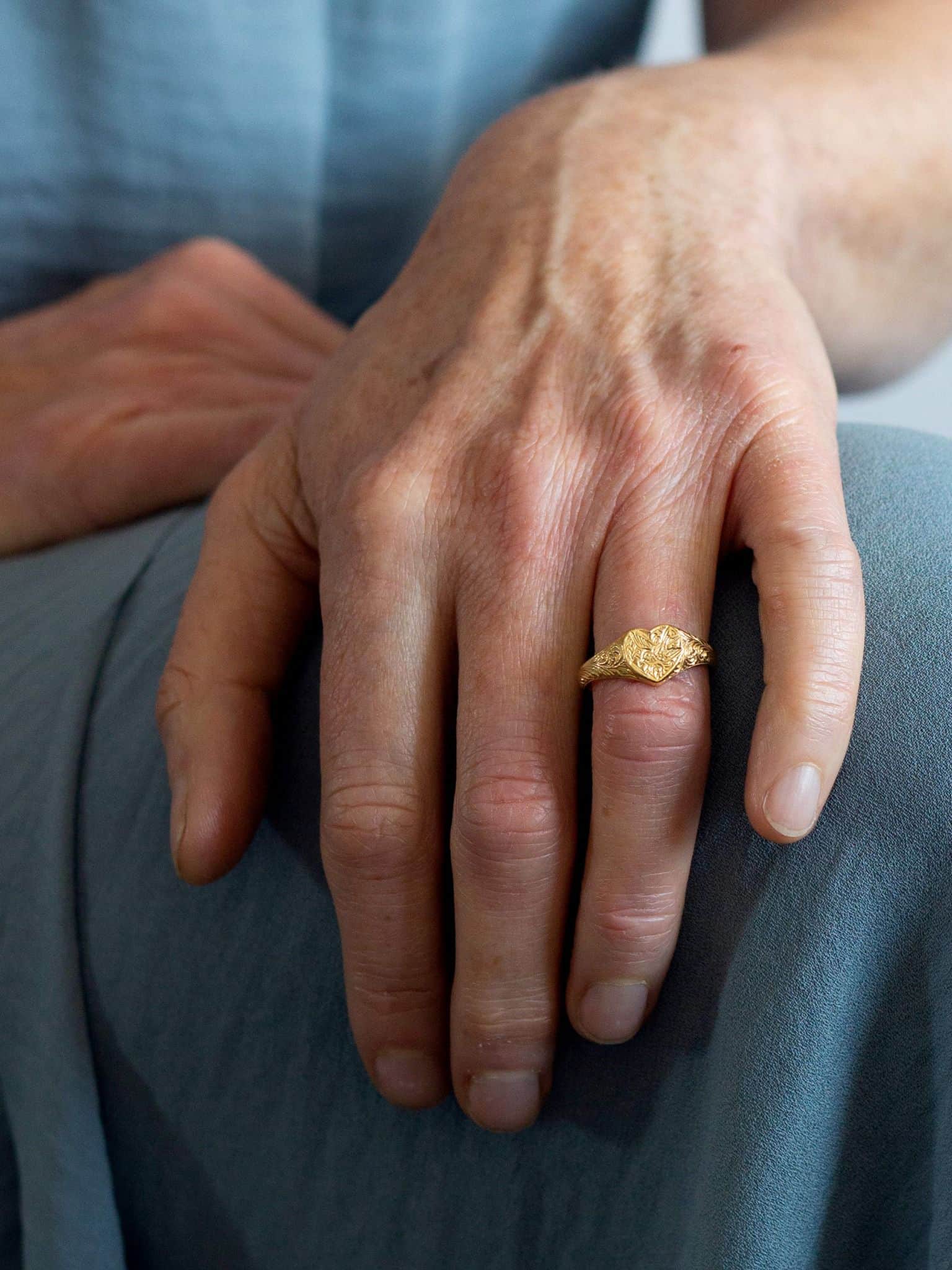 Victoriana Heart Signet Ring - image 3