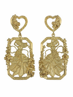 AM x Emma Dabiri Engraved Goddess Drop Earrings