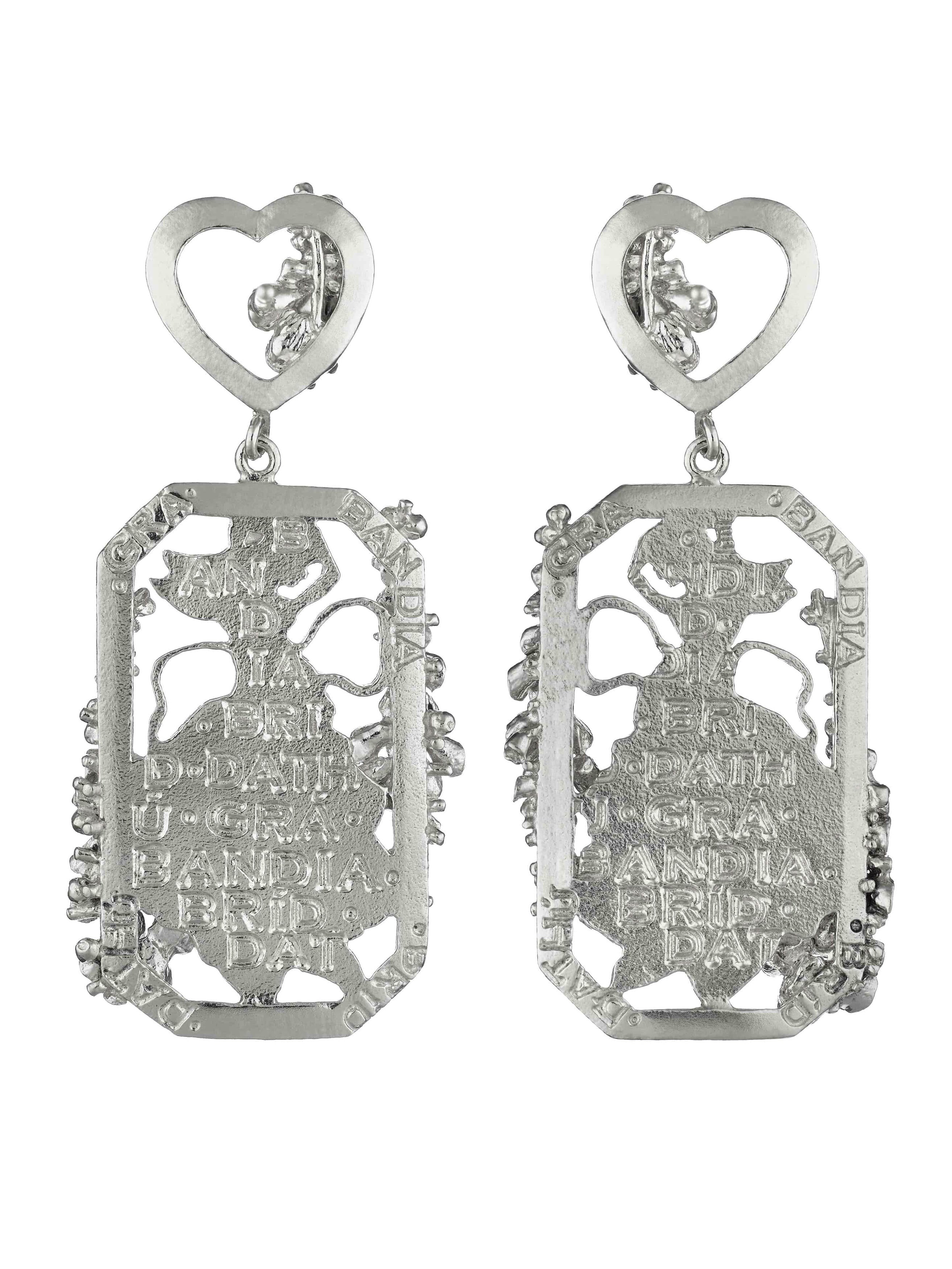 AM x Emma Dabiri Engraved Goddess Drop Earrings - image 12 | silver