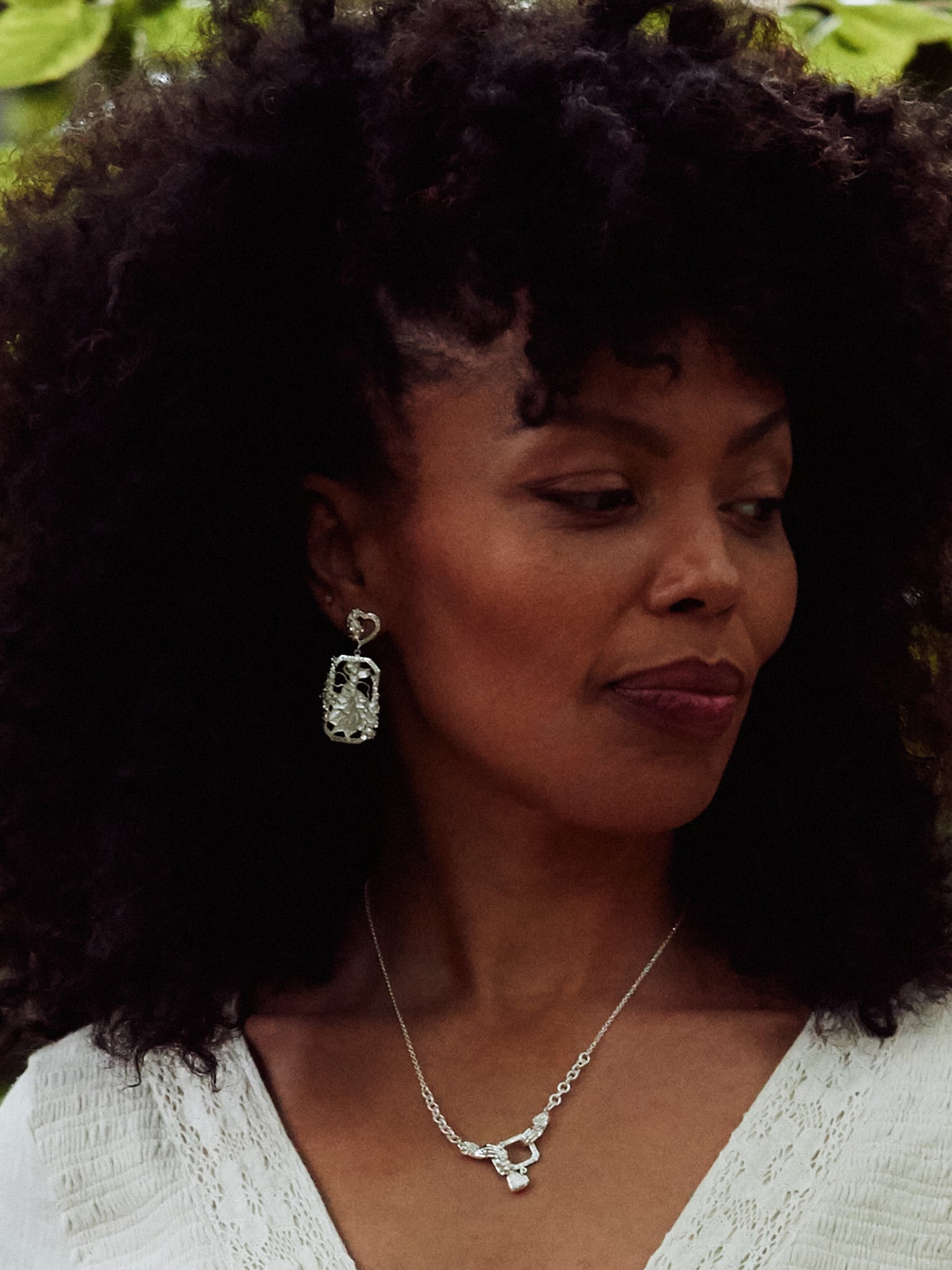 AM x Emma Dabiri Engraved Goddess Drop Earrings - image 9